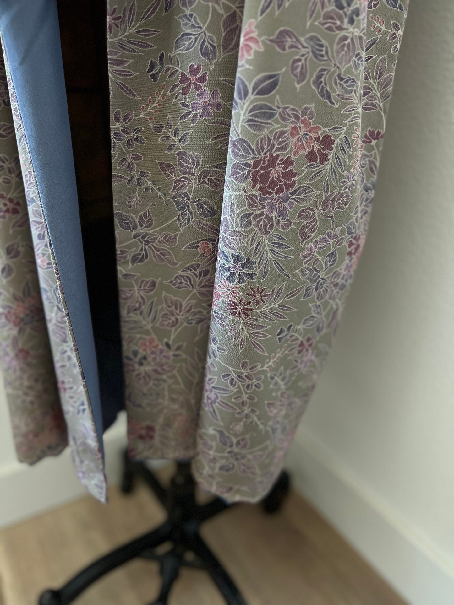 Antique Gray Silk Kimono