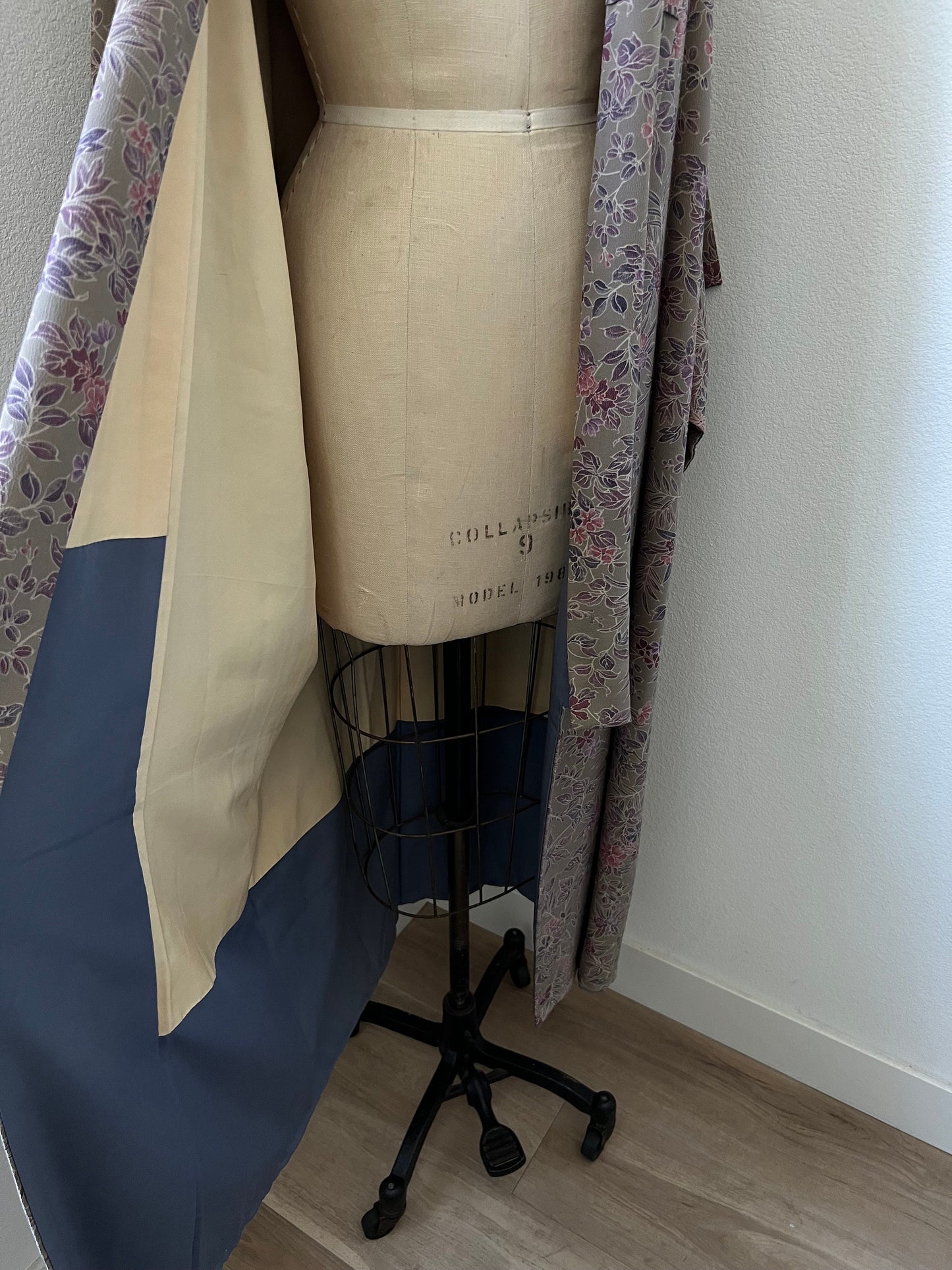 Antique Gray Silk Kimono