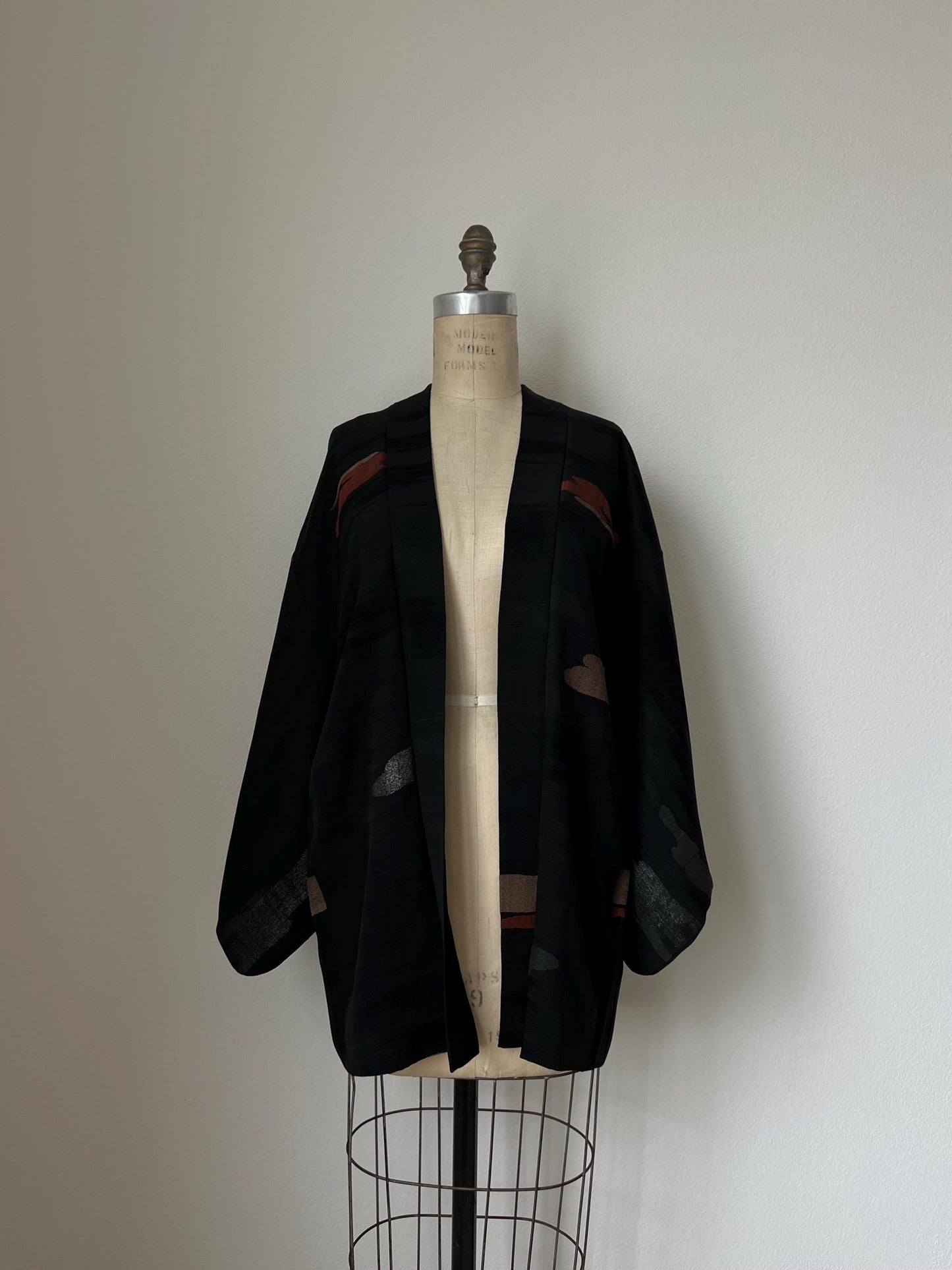 Antique Black Silk Haori