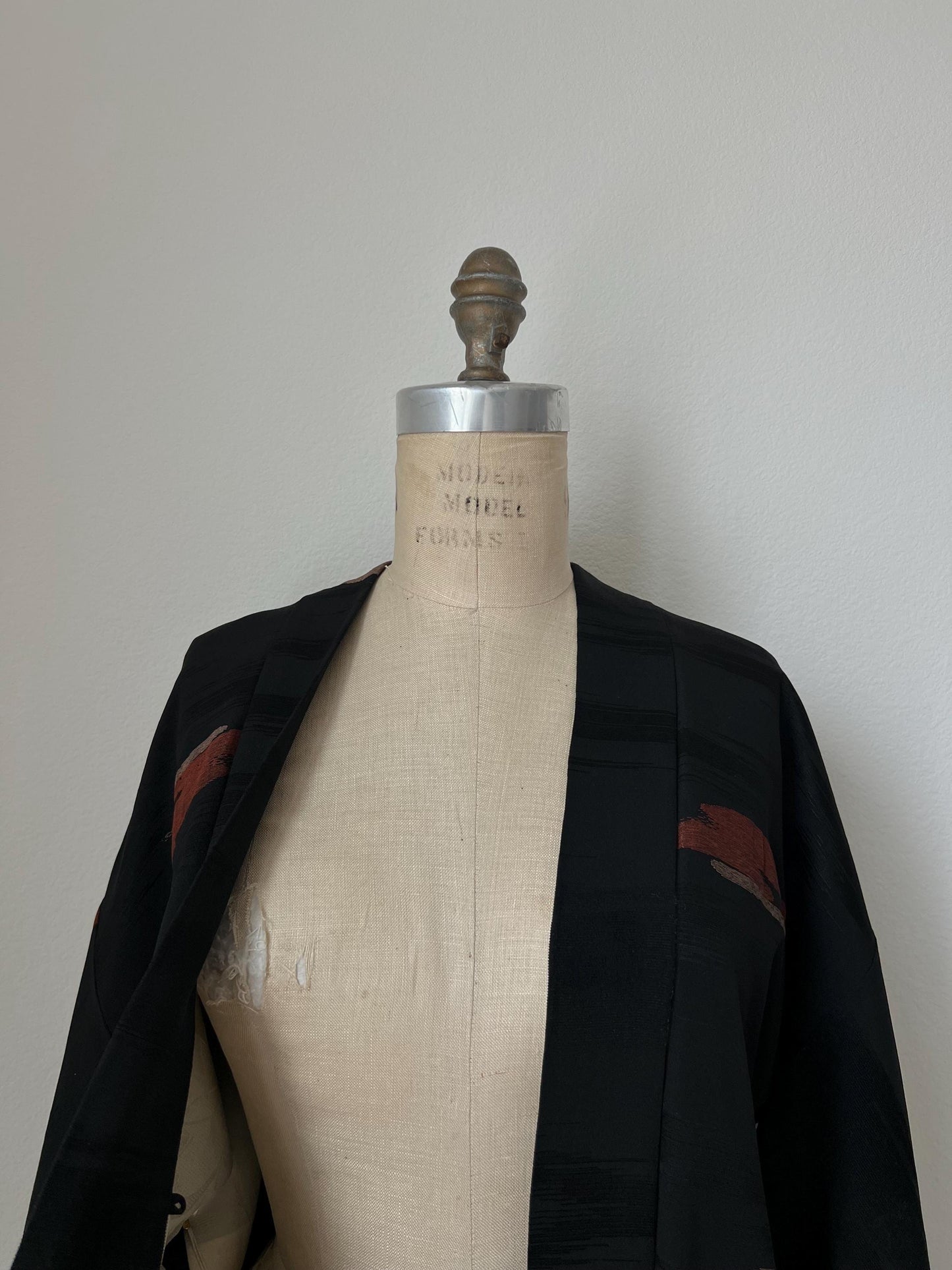 Antique Black Silk Haori