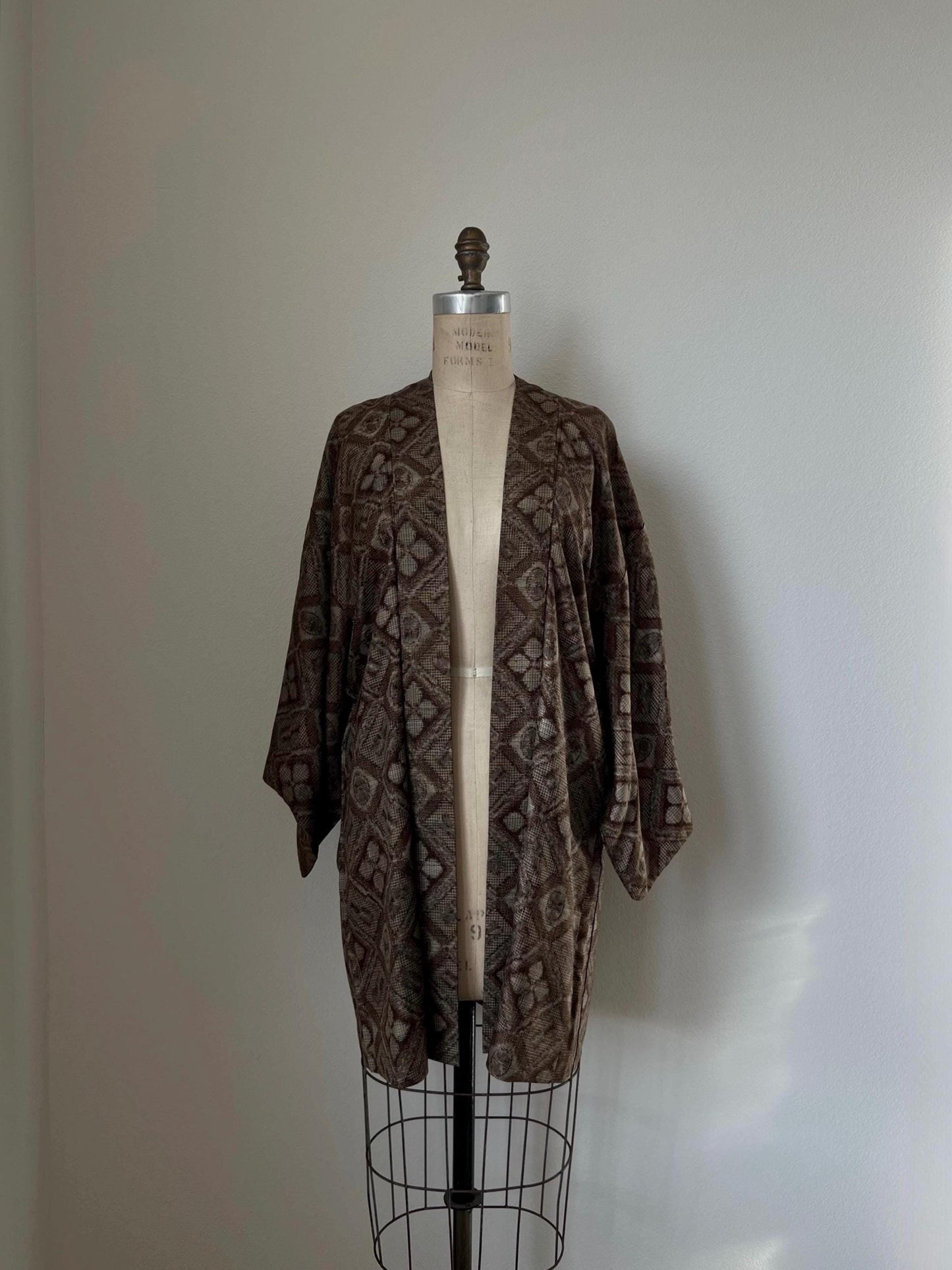 Antique Ohshima Tsumugi Silk Haori