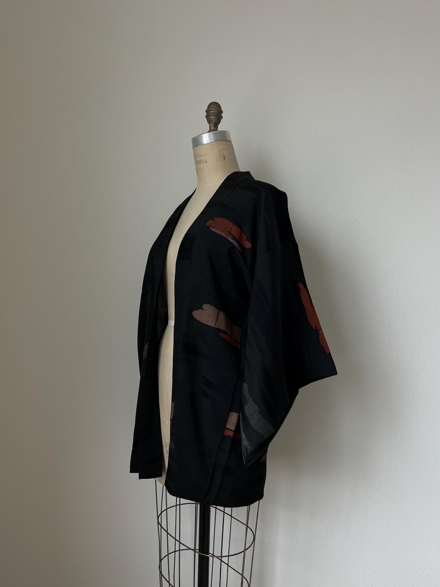 Antique Black Silk Haori