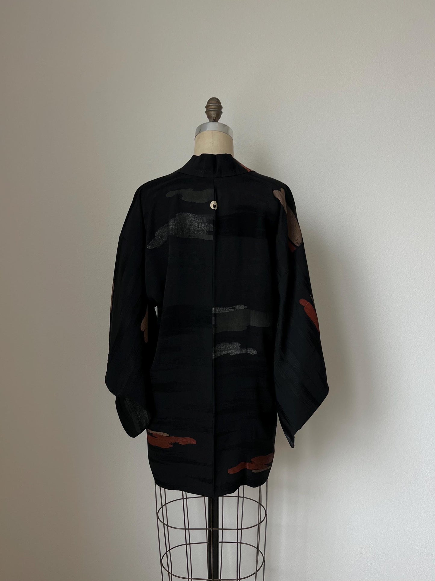 Antique Black Silk Haori