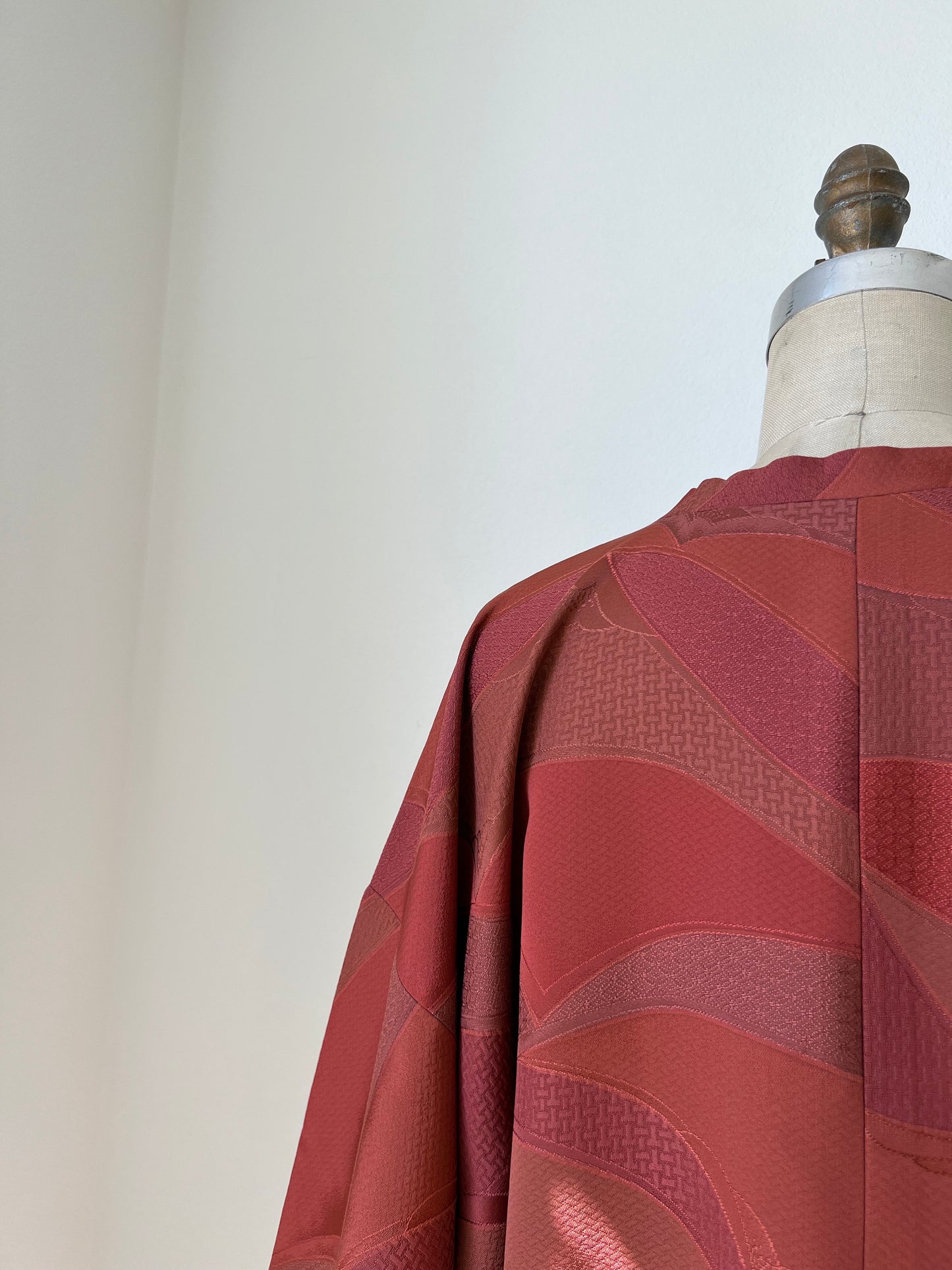 Vintage Japanese Silk Michiyuki | Kimono Jacket | Dusty Pink, Peach & Orange