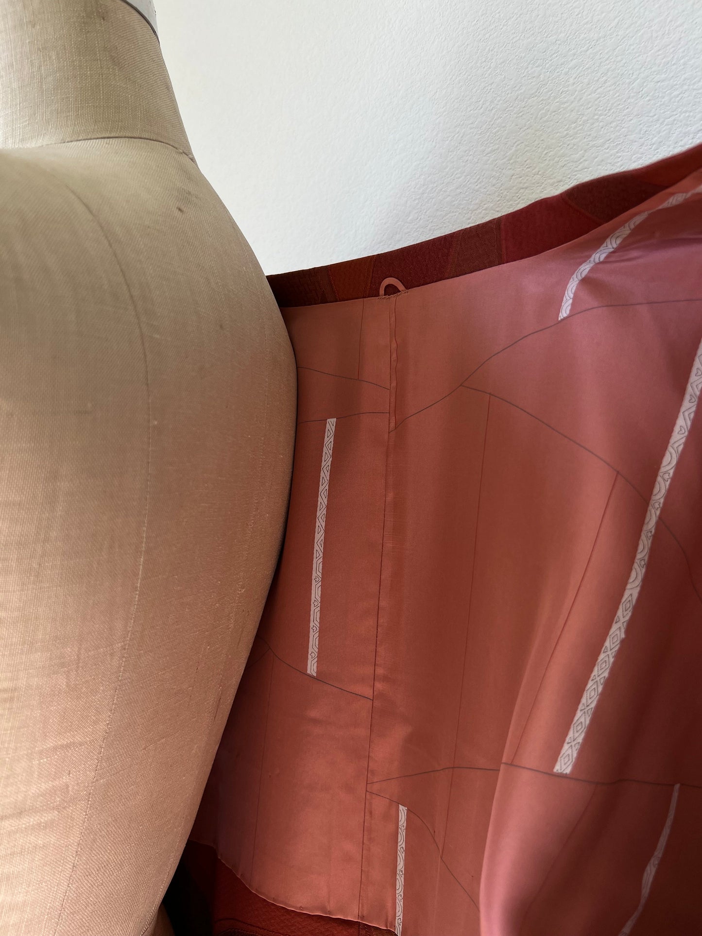 Vintage Japanese Silk Michiyuki | Kimono Jacket | Dusty Pink, Peach & Orange