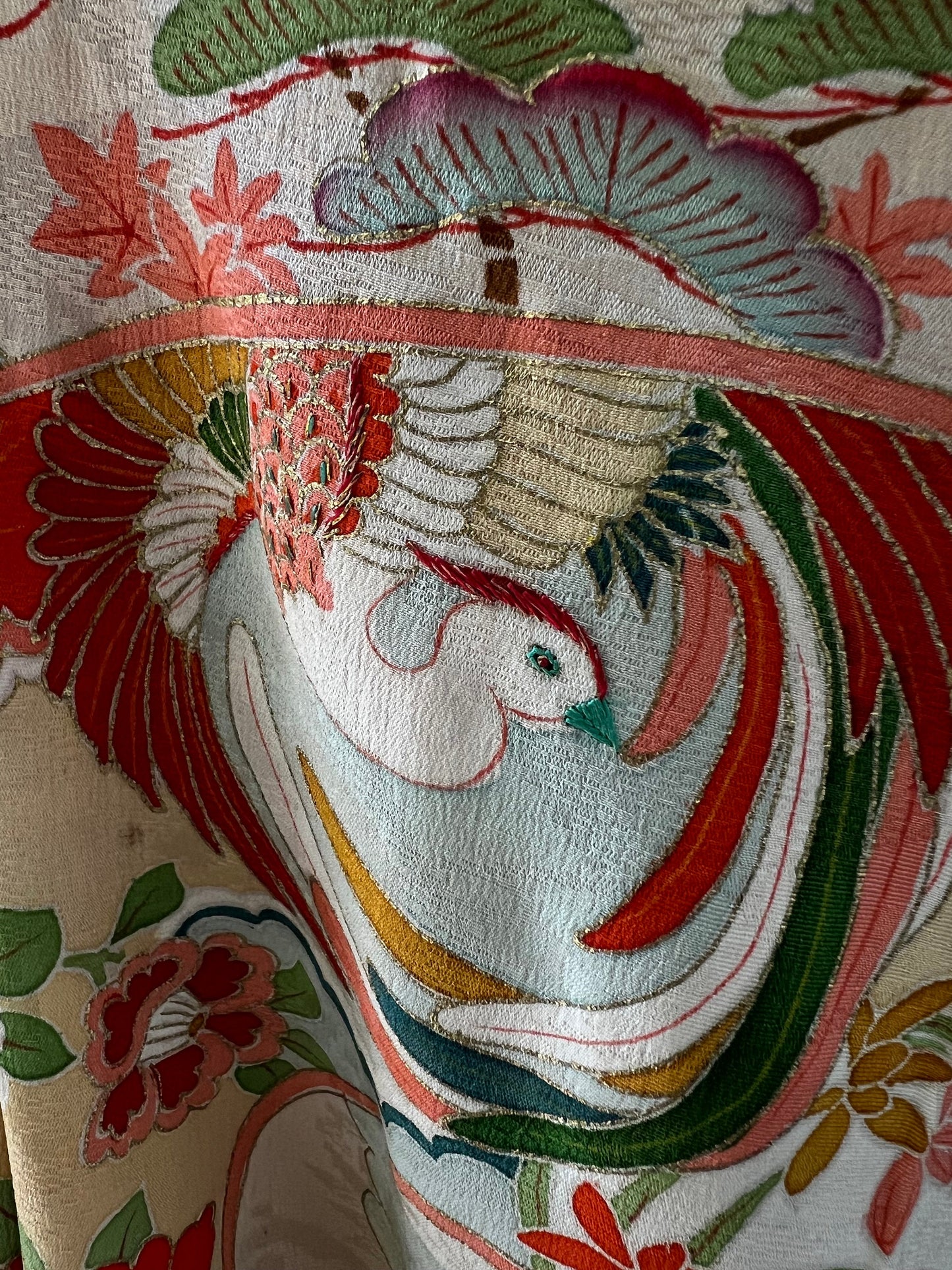 Antique Dusty Rose Silk Irotomesode Kimono