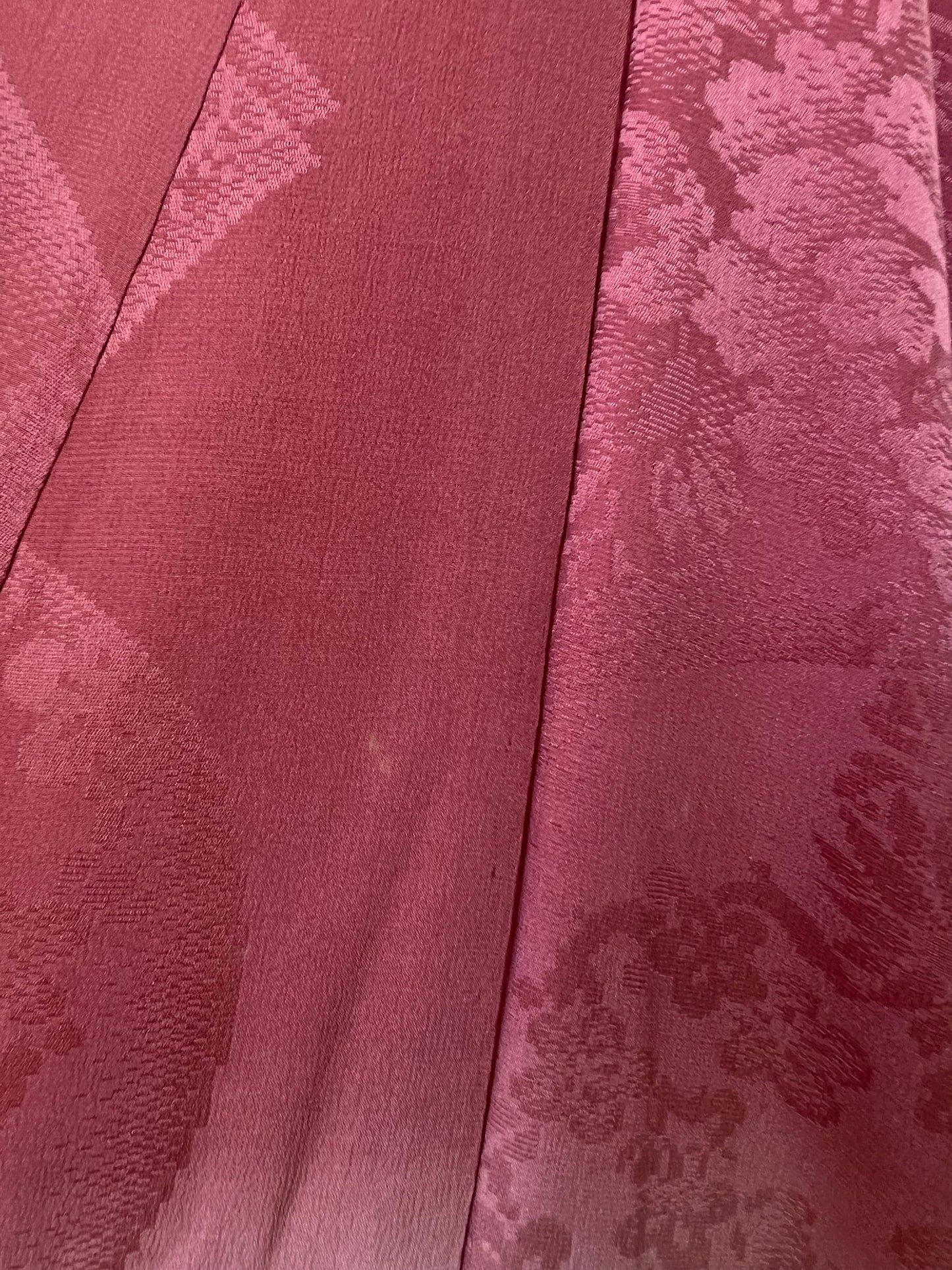 Antique Dusty Rose Silk Irotomesode Kimono