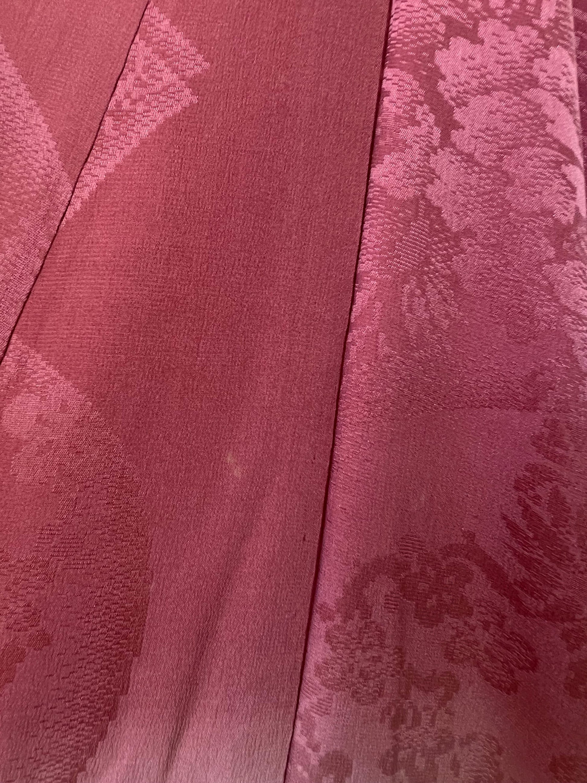 Antique Dusty Rose Silk Irotomesode Kimono