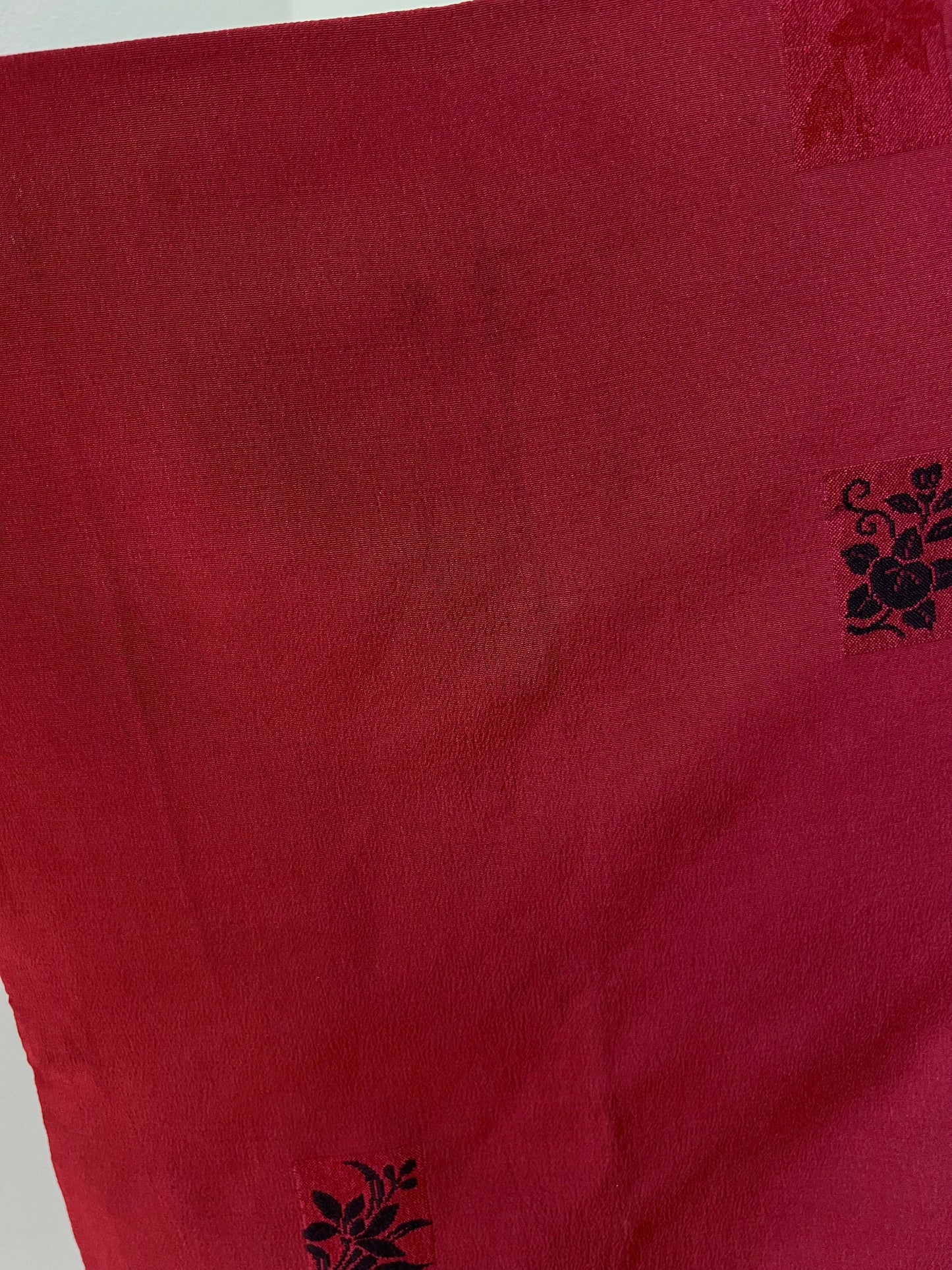 Vintage Dark Red Silk Michiyuki