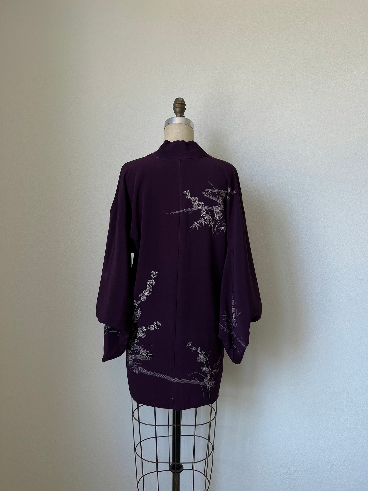 Antique Eggplant Silk Haori