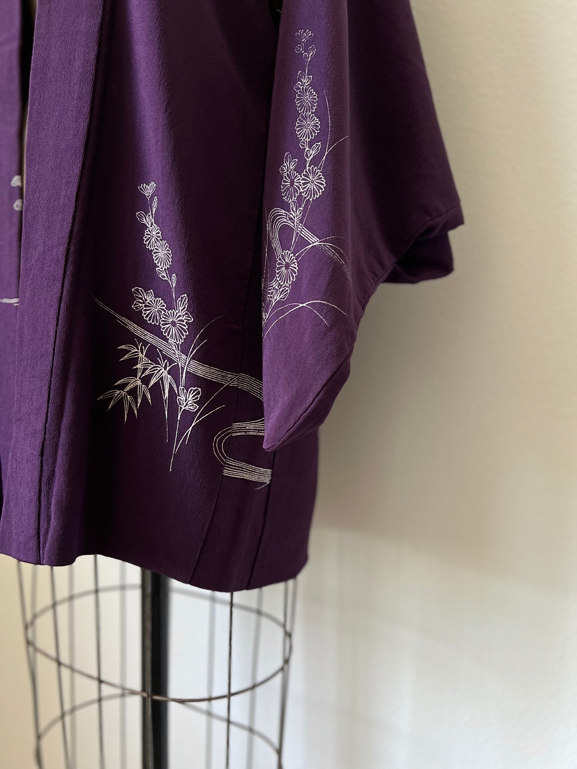 Antique Eggplant Silk Haori