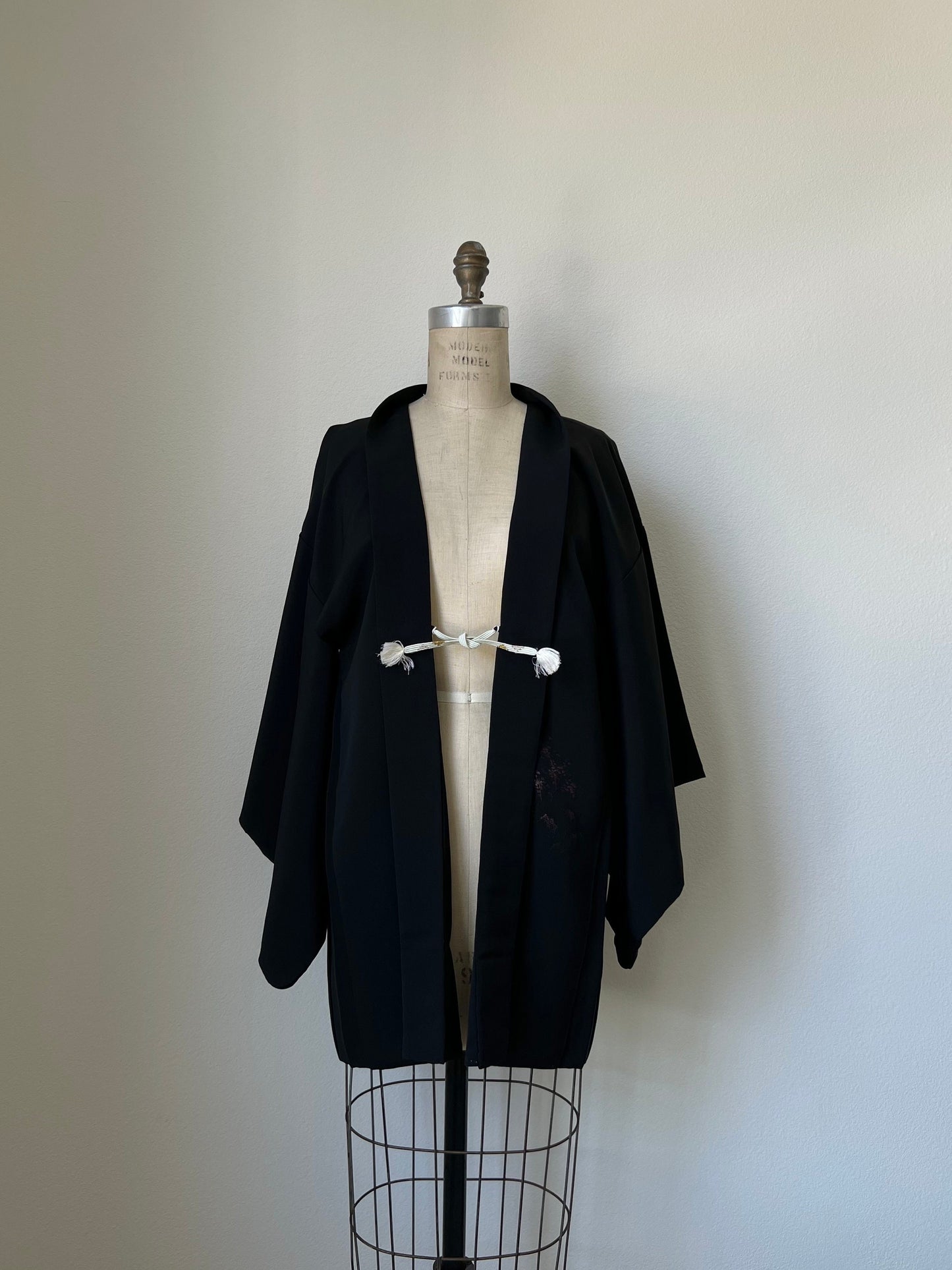 Antique Black Silk Haori