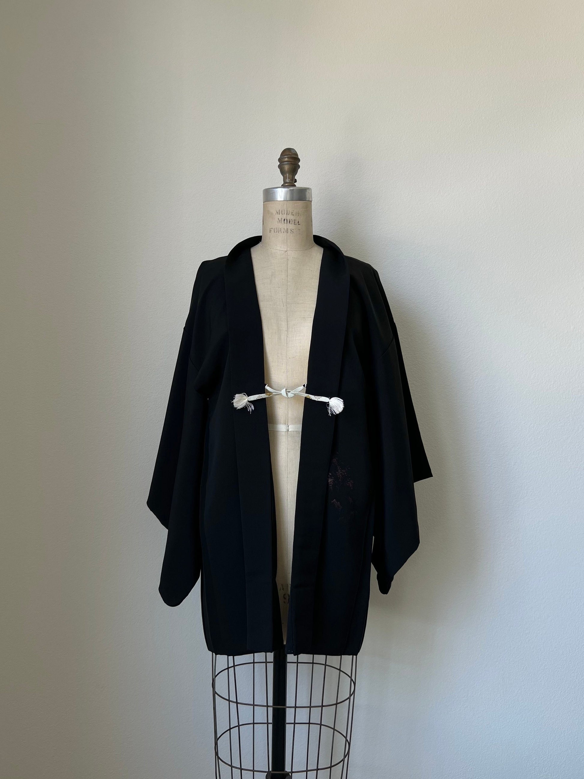 Antique Black Silk Haori