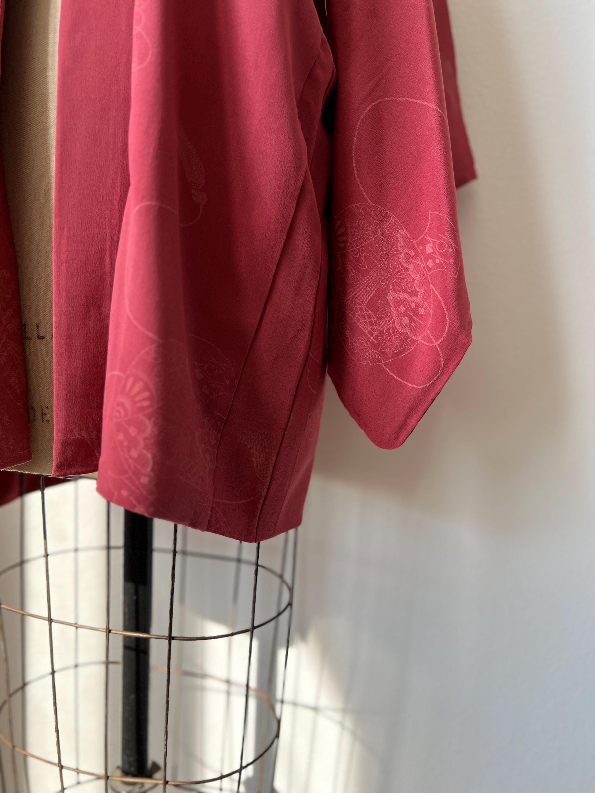 Antique Dusty Rose Silk Haori