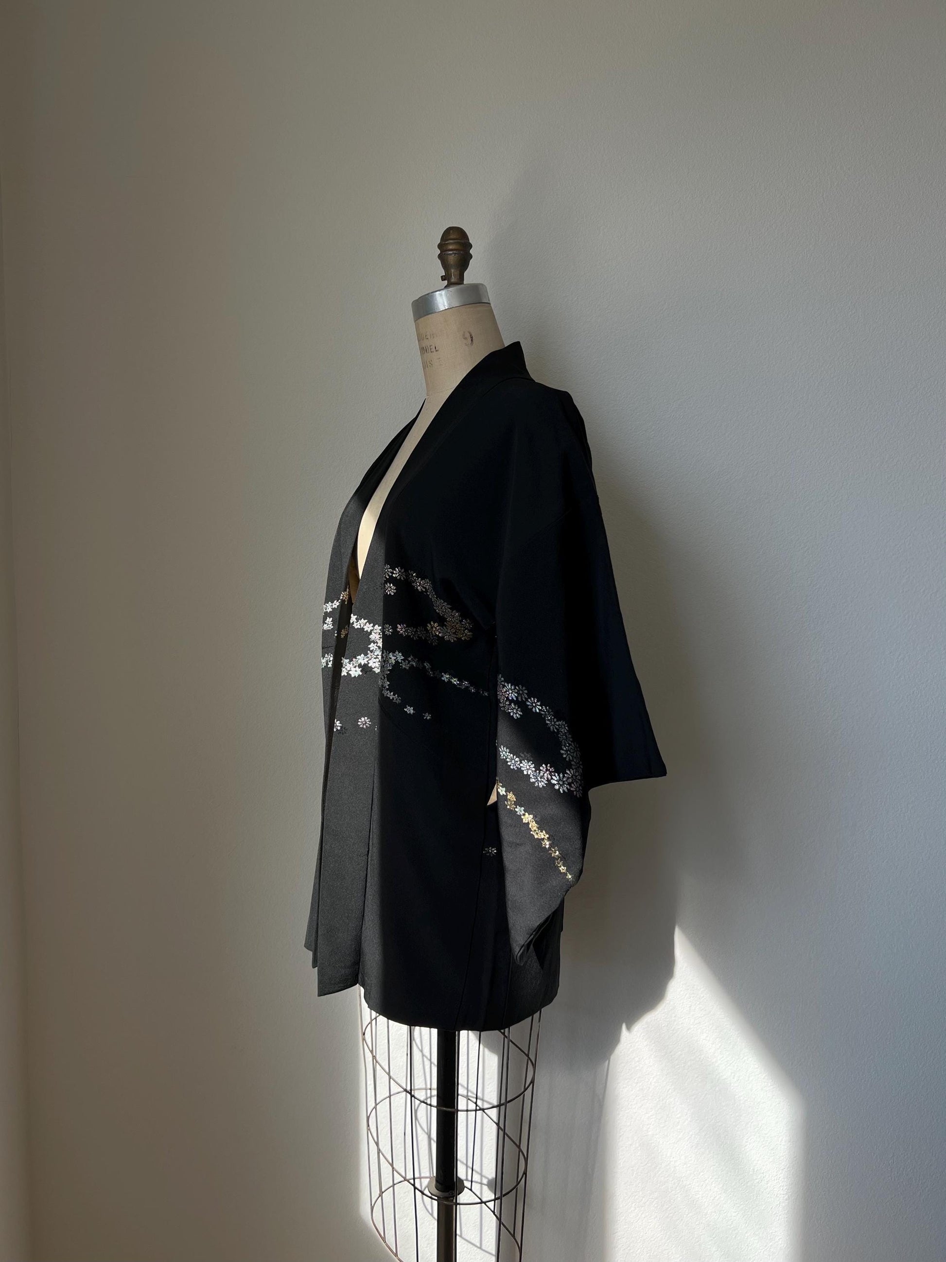 Antique Black Silk Haori