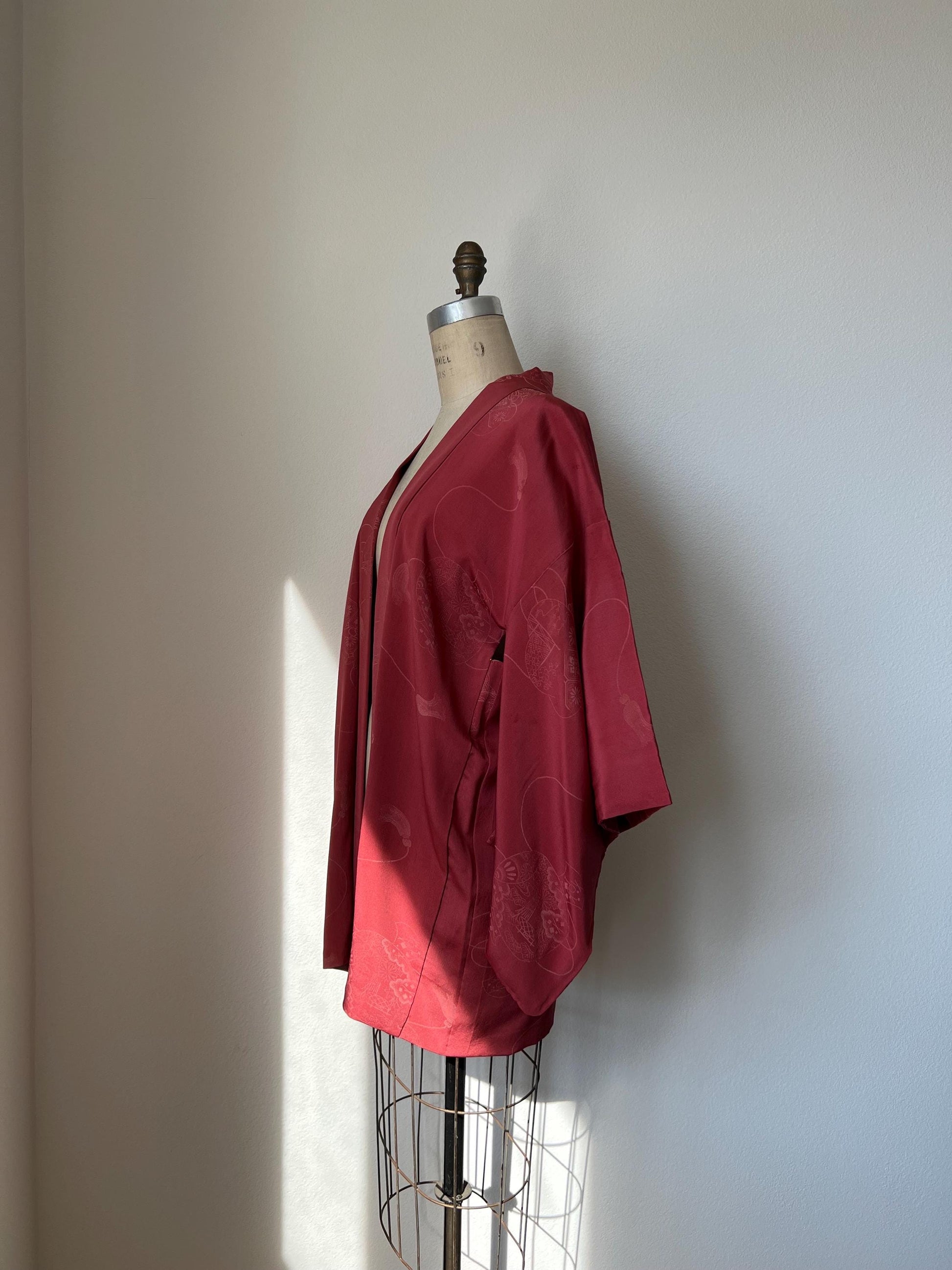 Antique Dusty Rose Silk Haori