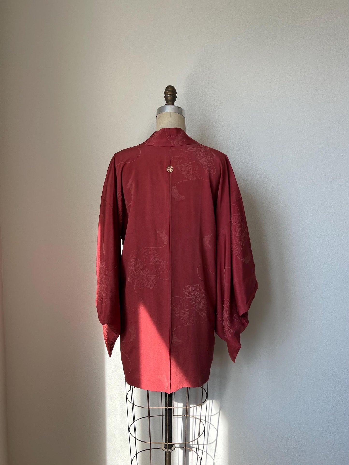 Antique Dusty Rose Silk Haori