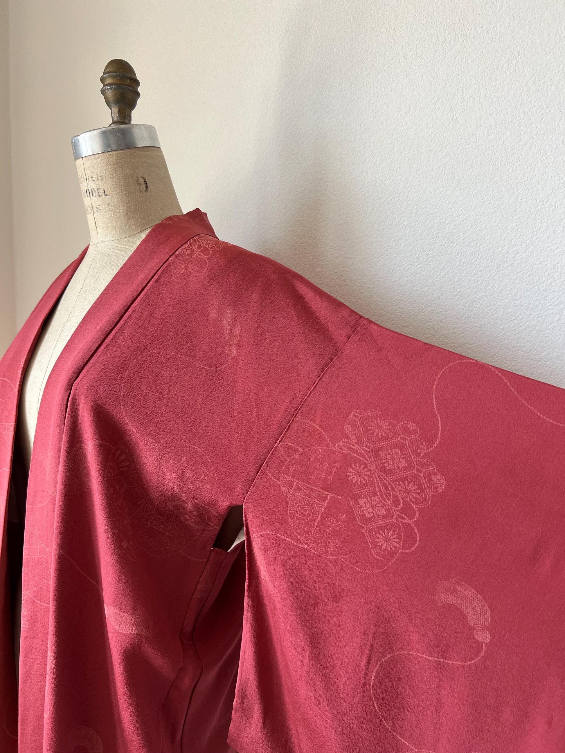 Antique Dusty Rose Silk Haori