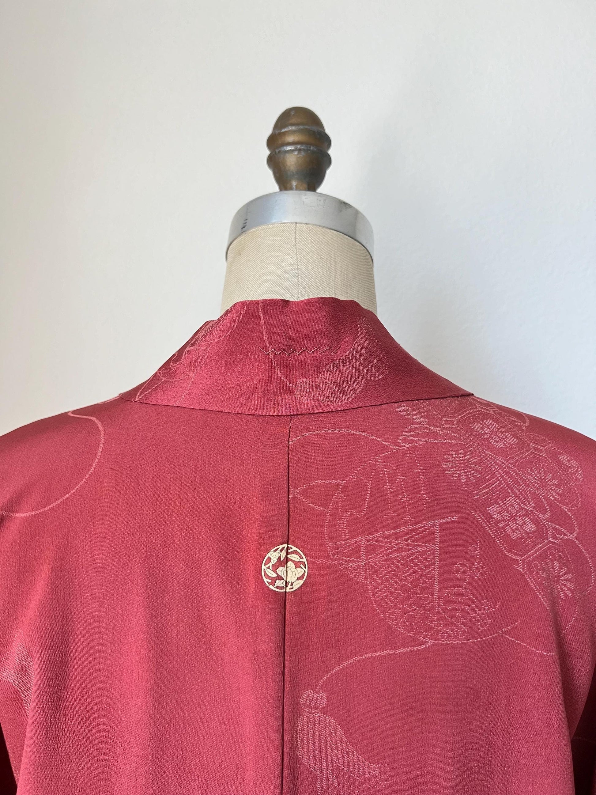 Antique Dusty Rose Silk Haori