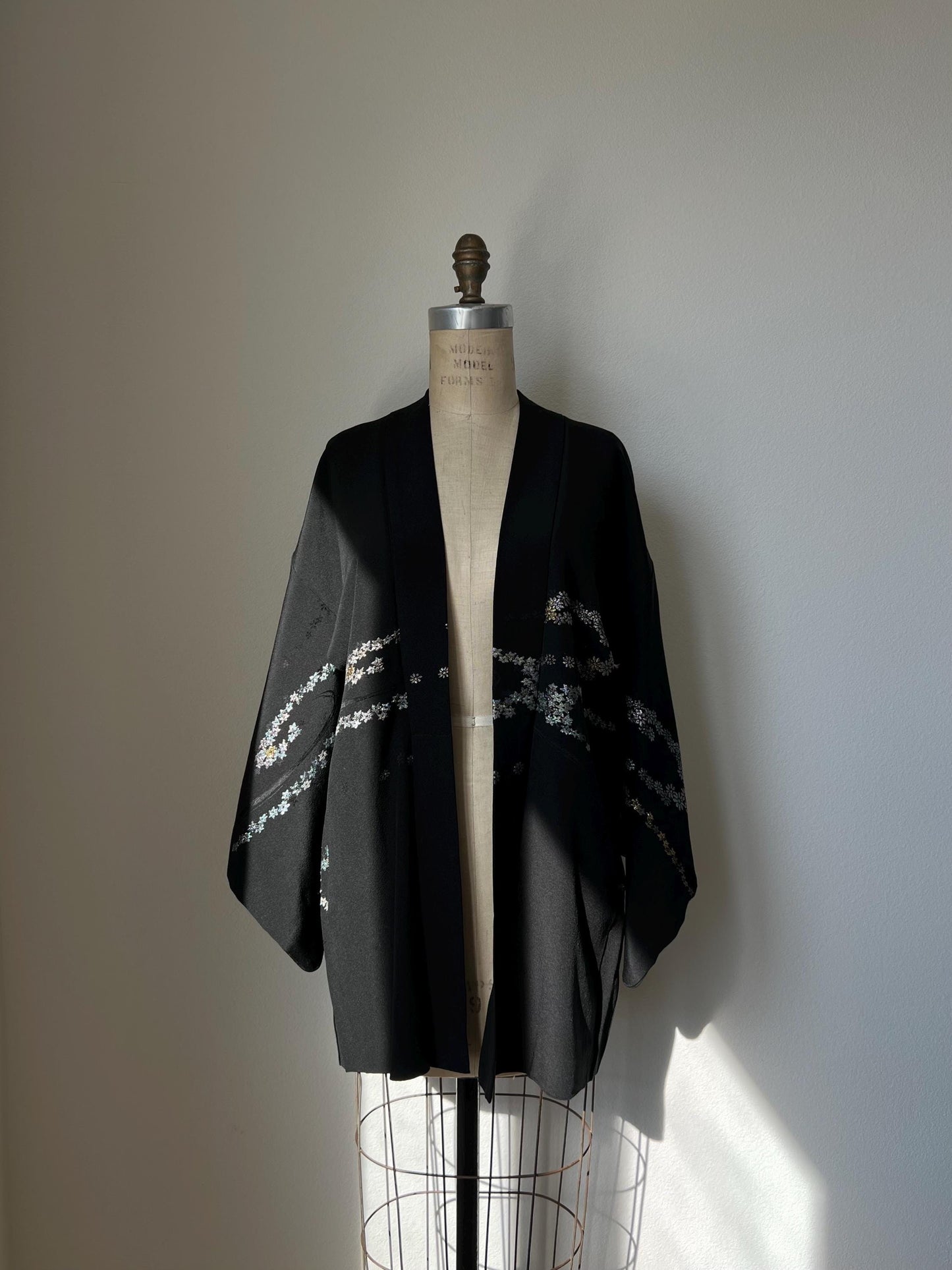 Antique Black Silk Haori