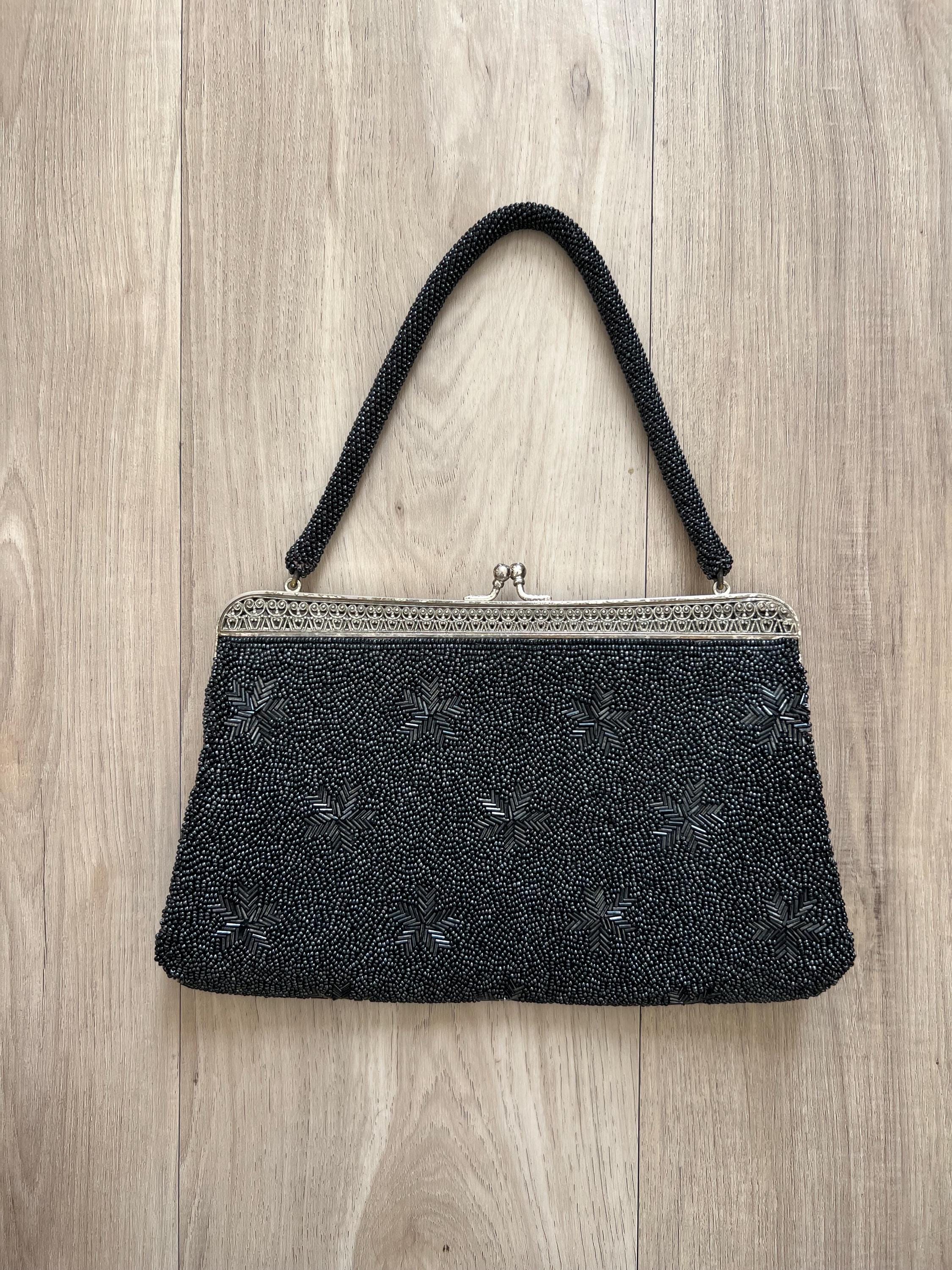 Vintage Japanese Black Beaded Bag – MIYUKI STUDIOS