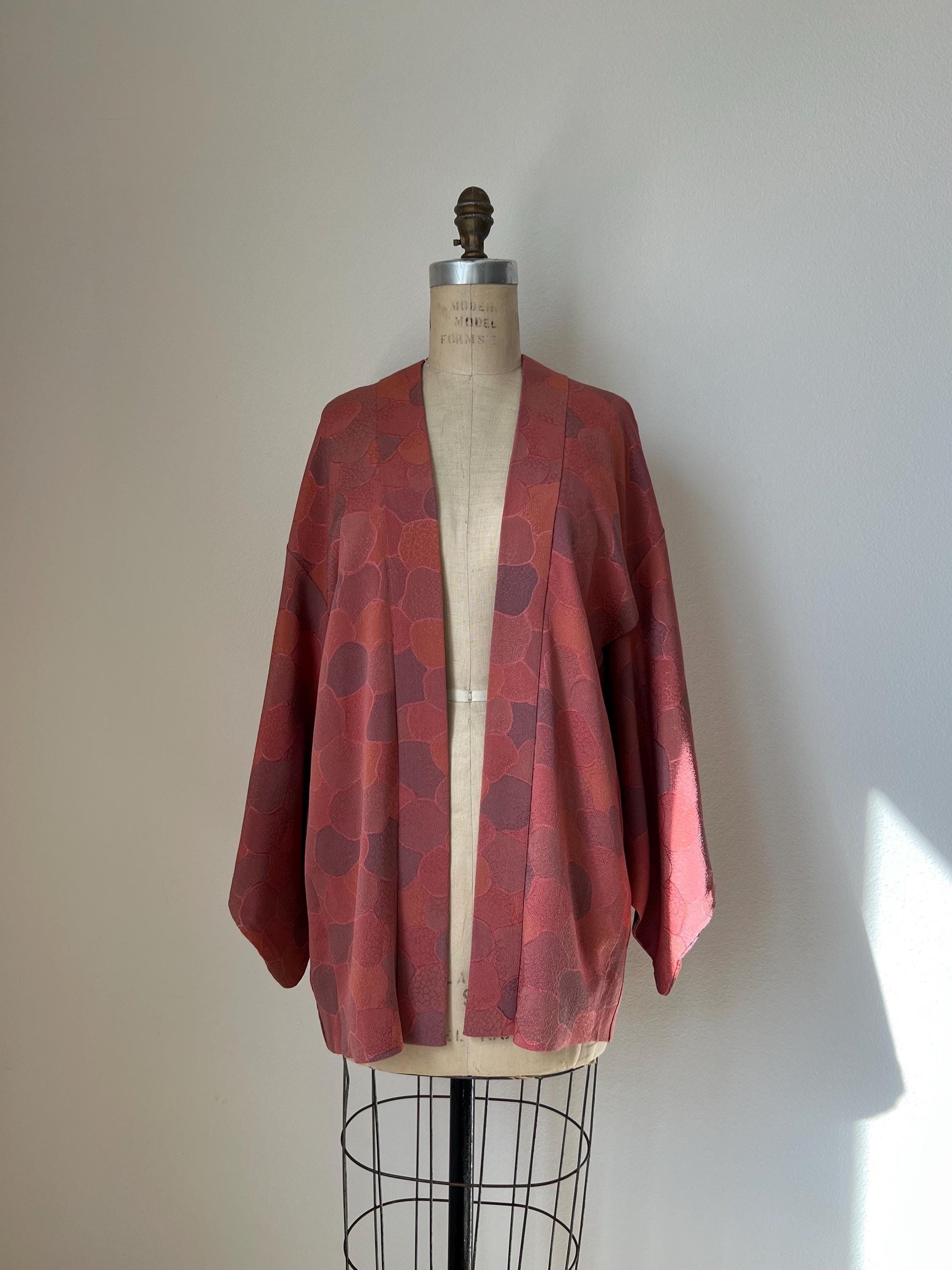 Antique Dusty Rose Silk Haori