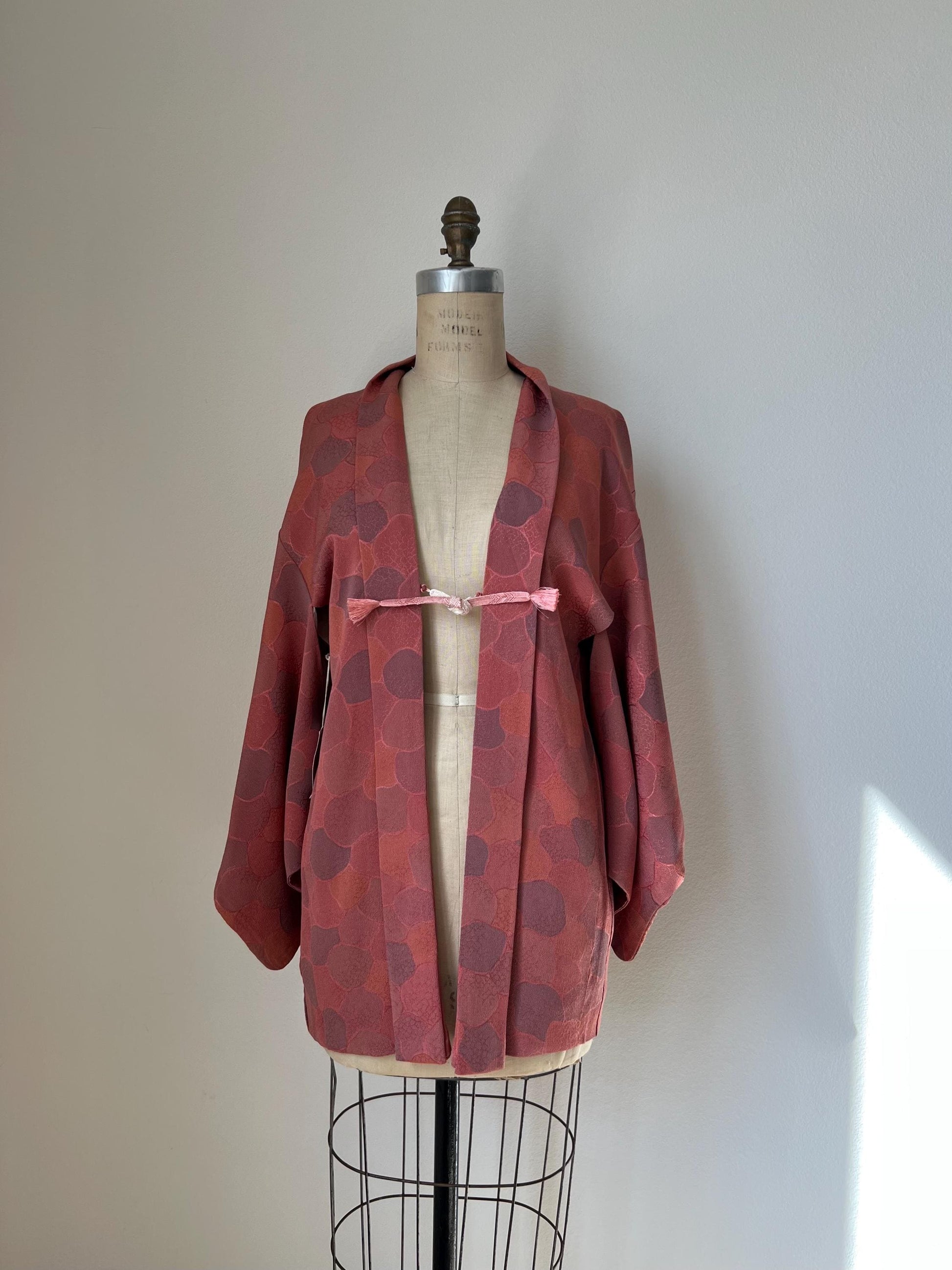 Antique Dusty Rose Silk Haori