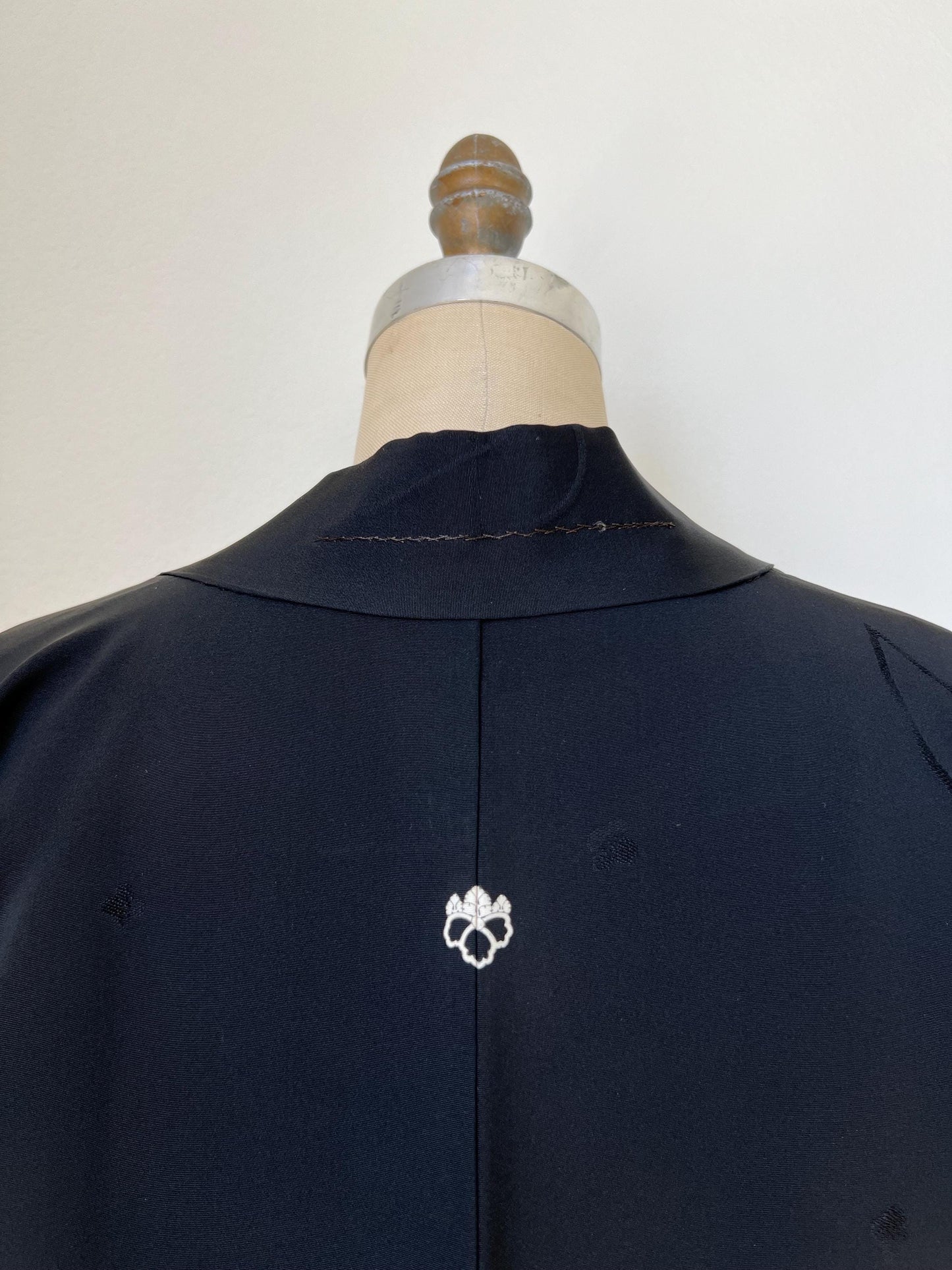 Antique Black Silk Haori | Butterfly
