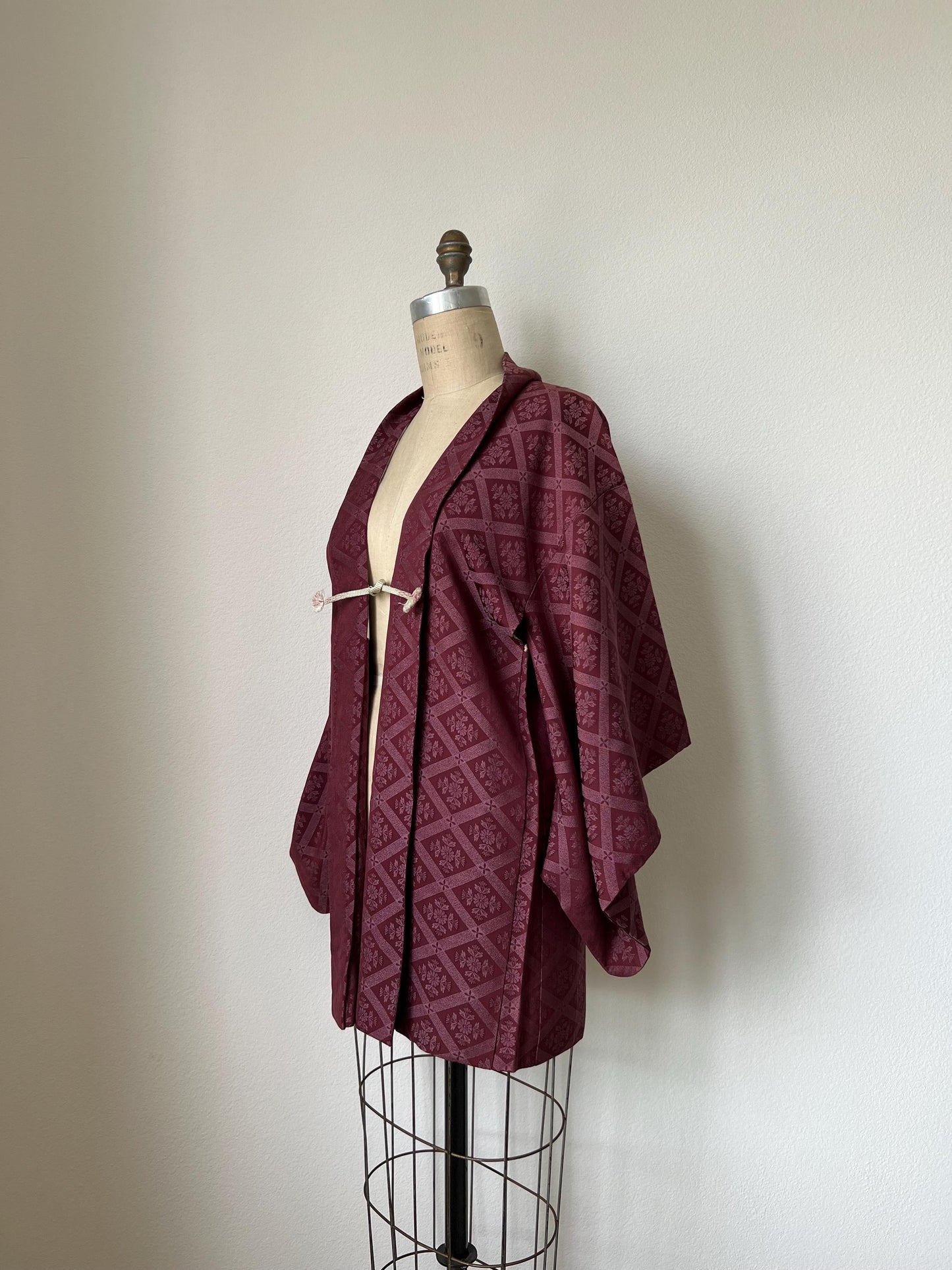 Antique Burgundy Silk Haori