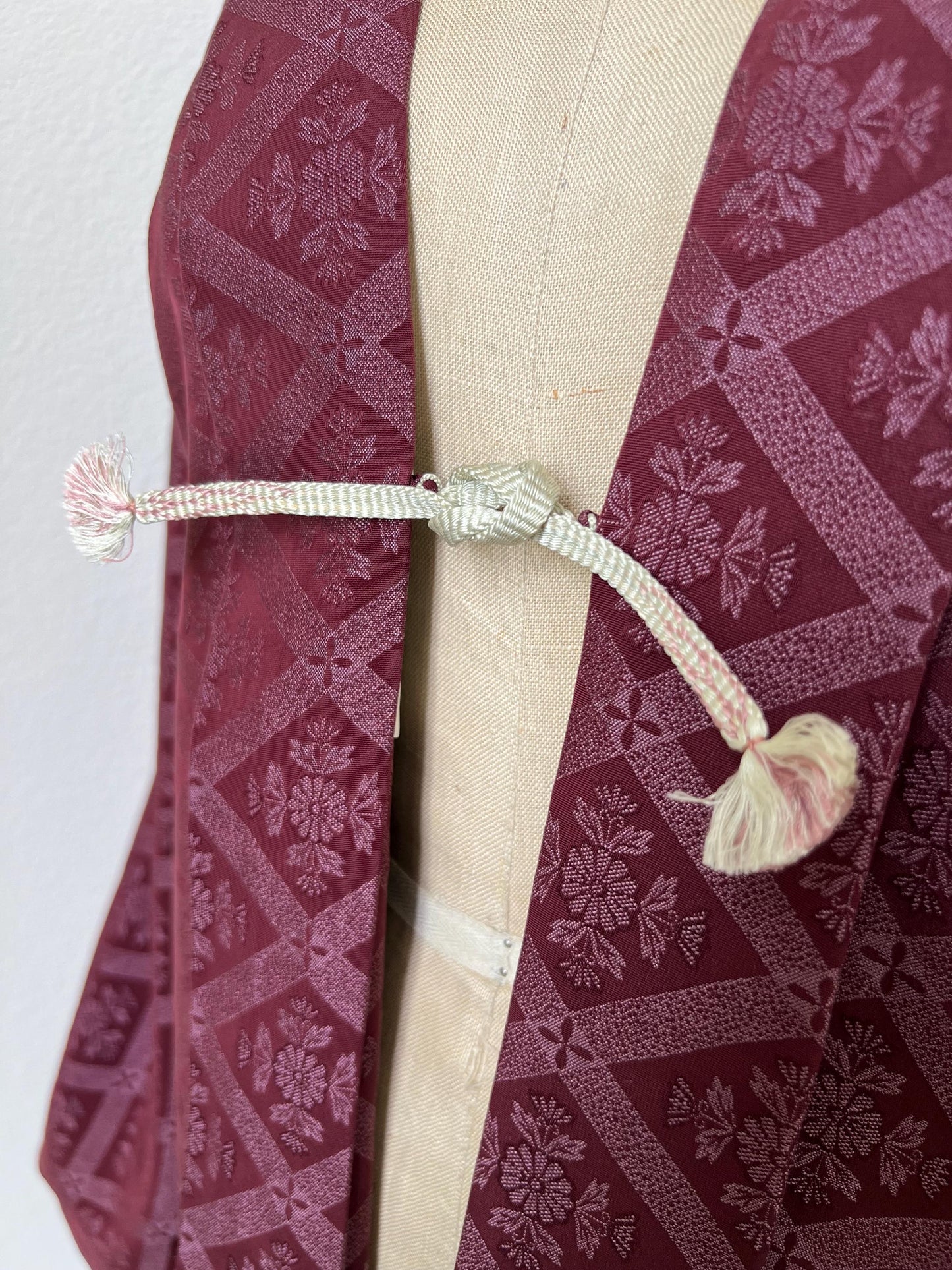 Antique Burgundy Silk Haori