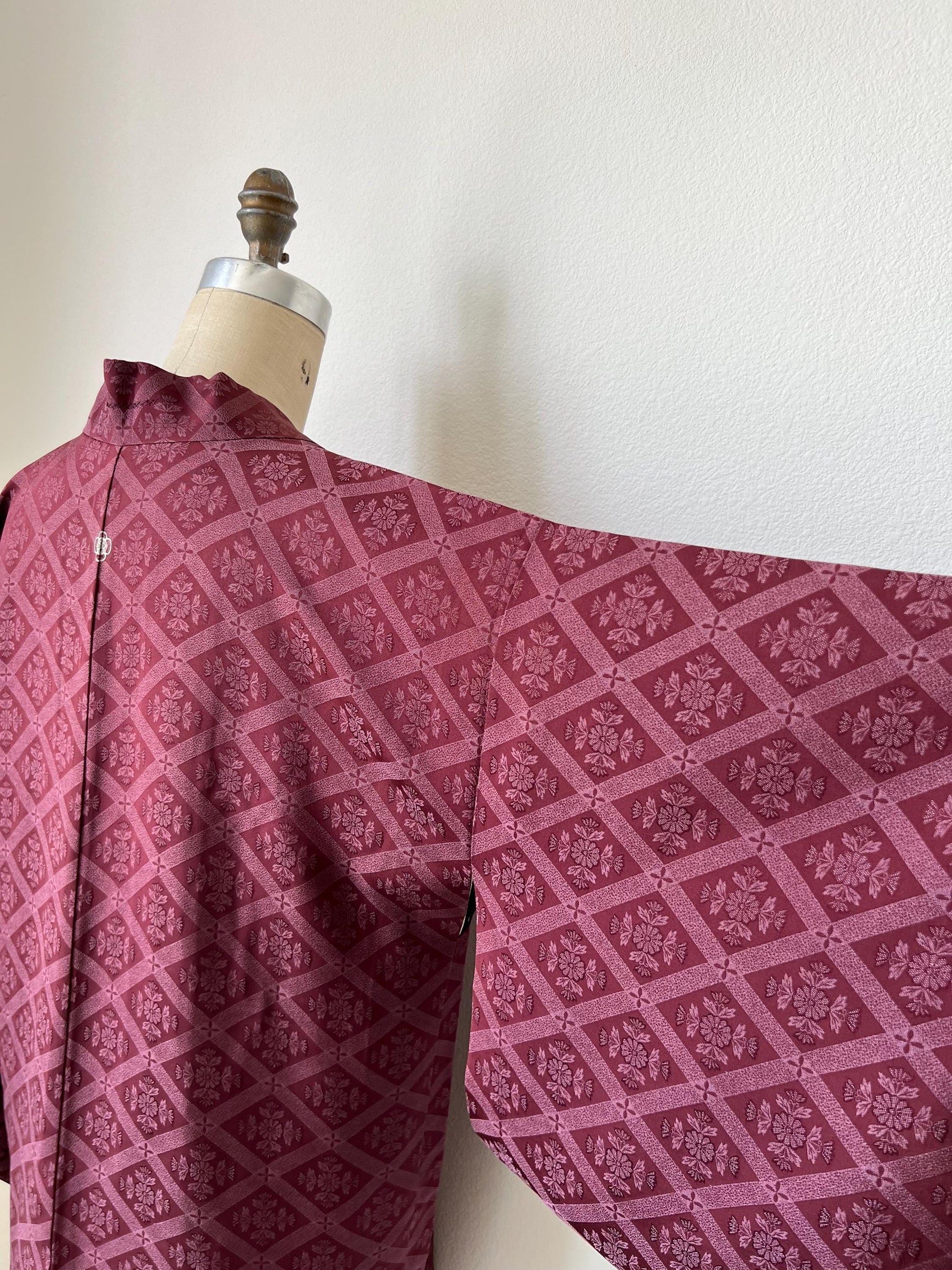 Antique Burgundy Silk Haori