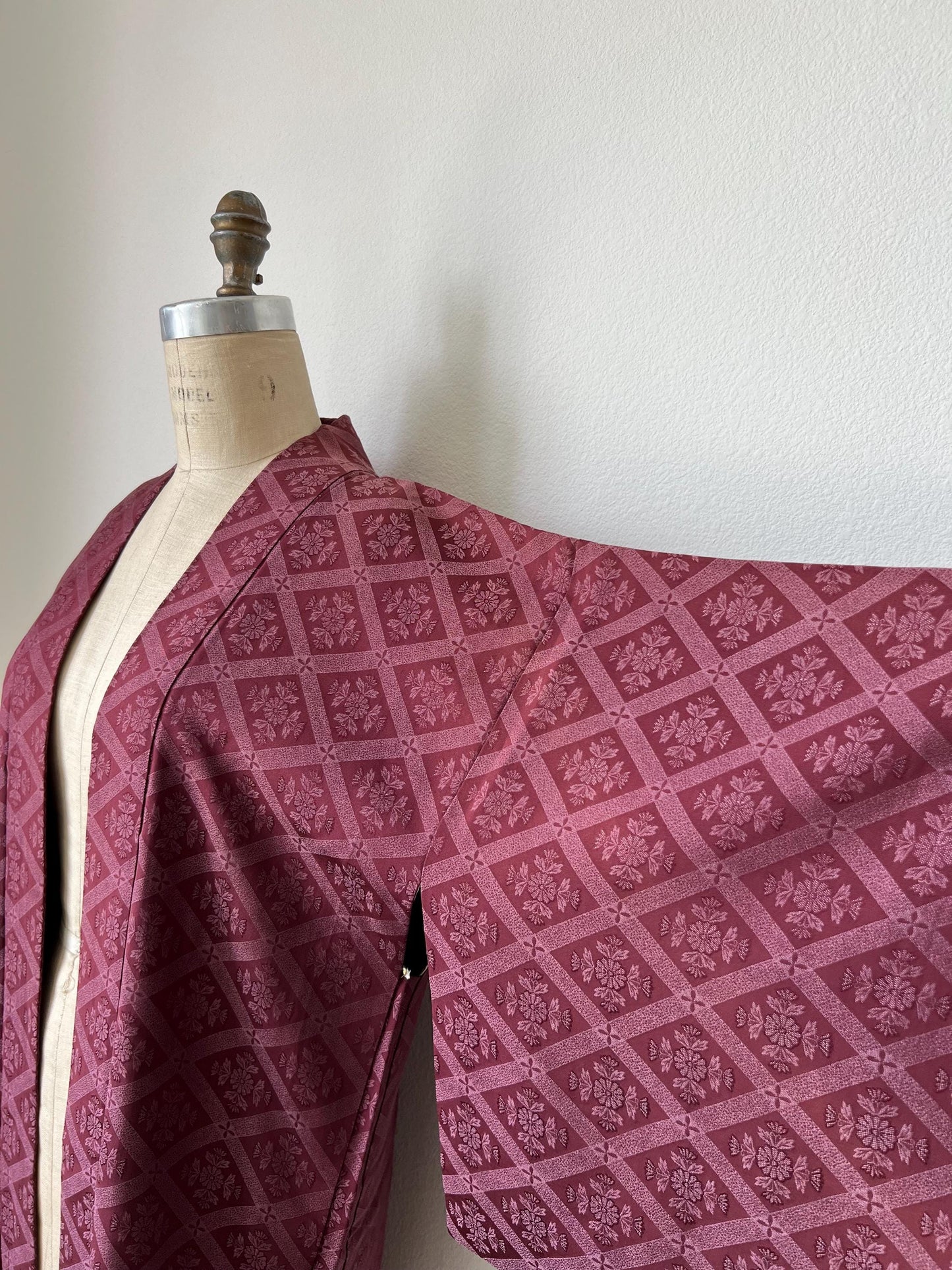 Antique Burgundy Silk Haori