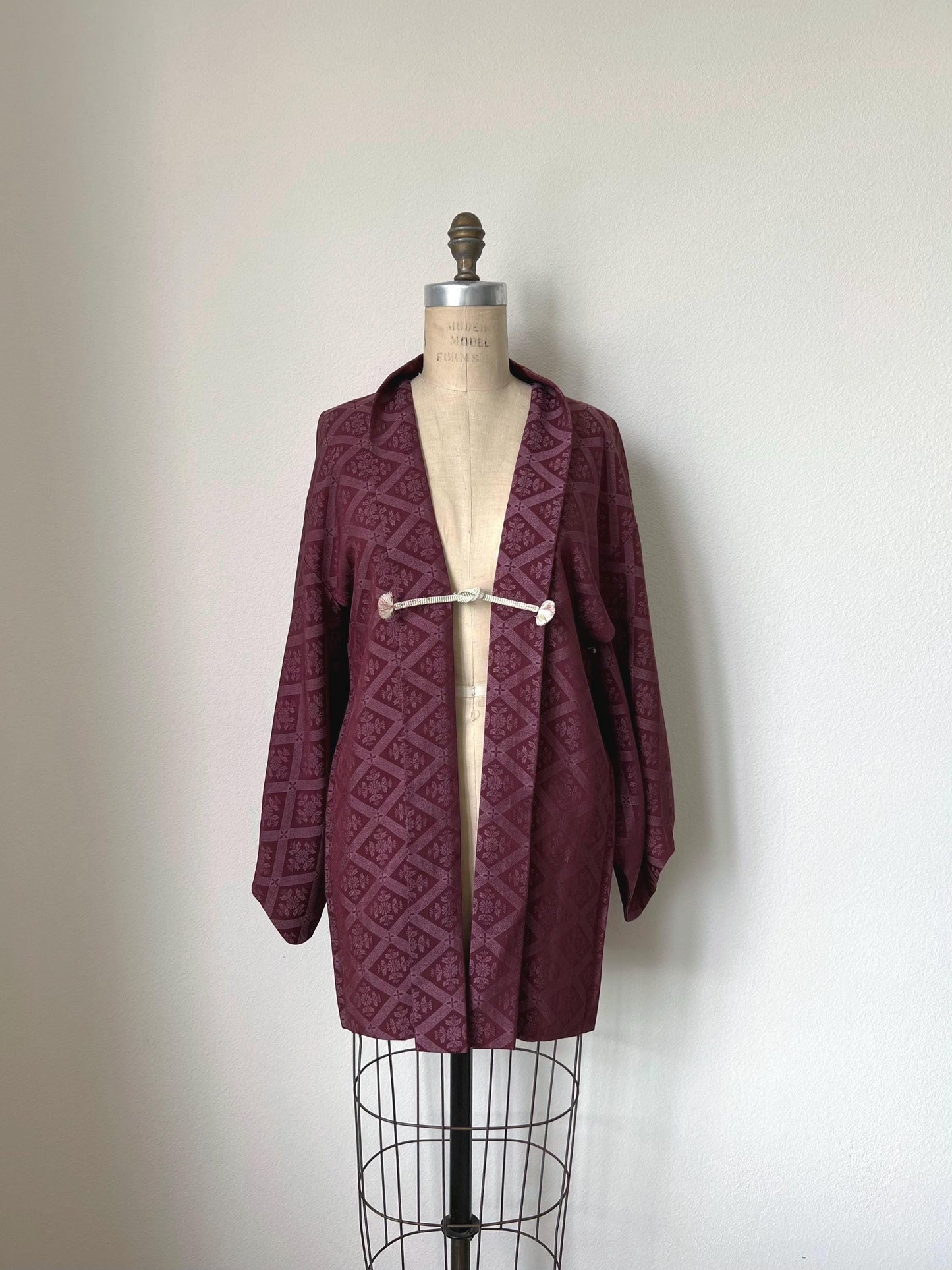 Antique Burgundy Silk Haori