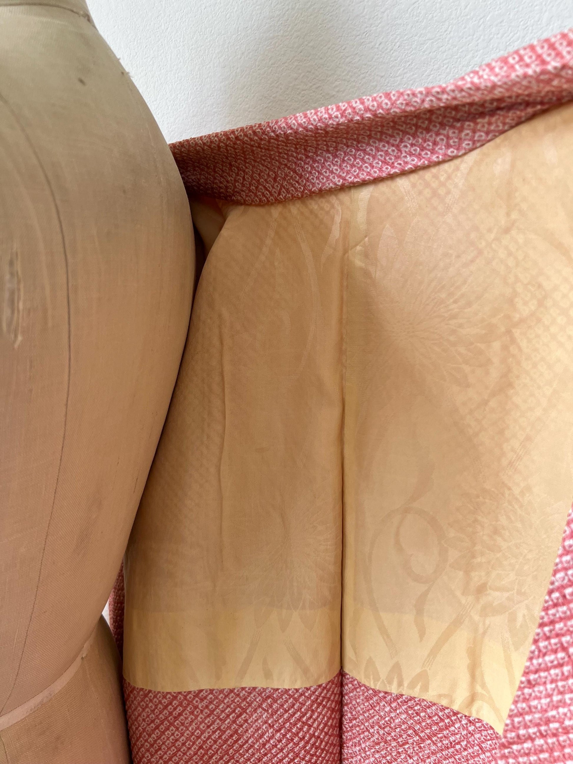 Antique Pink Silk Shibori Haori