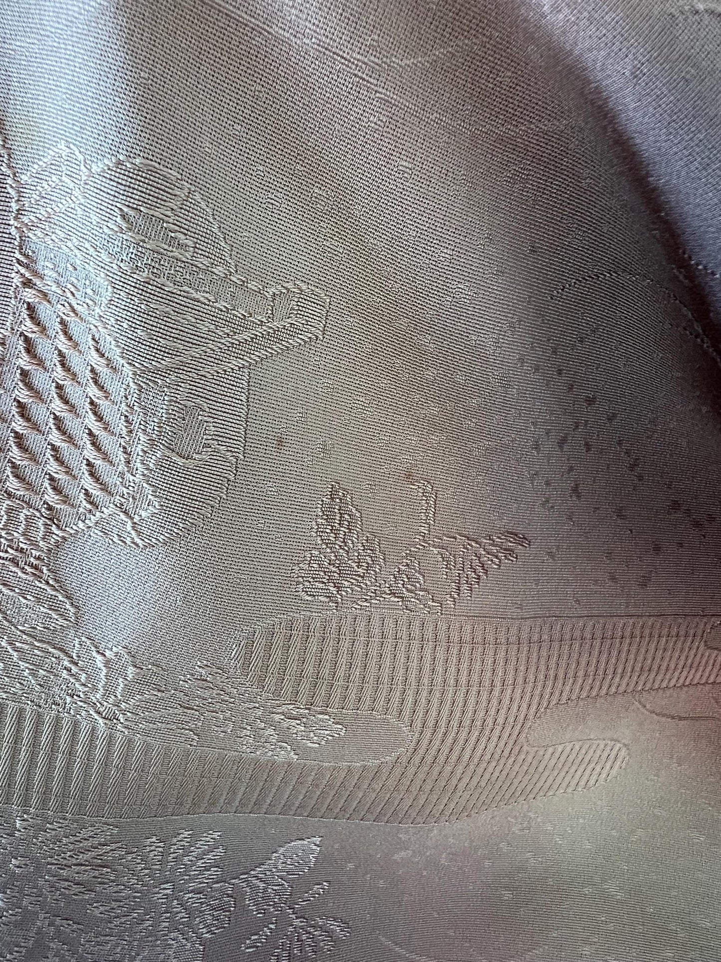 Vintage Beige, Pink & Lilac Silk Michiyuki