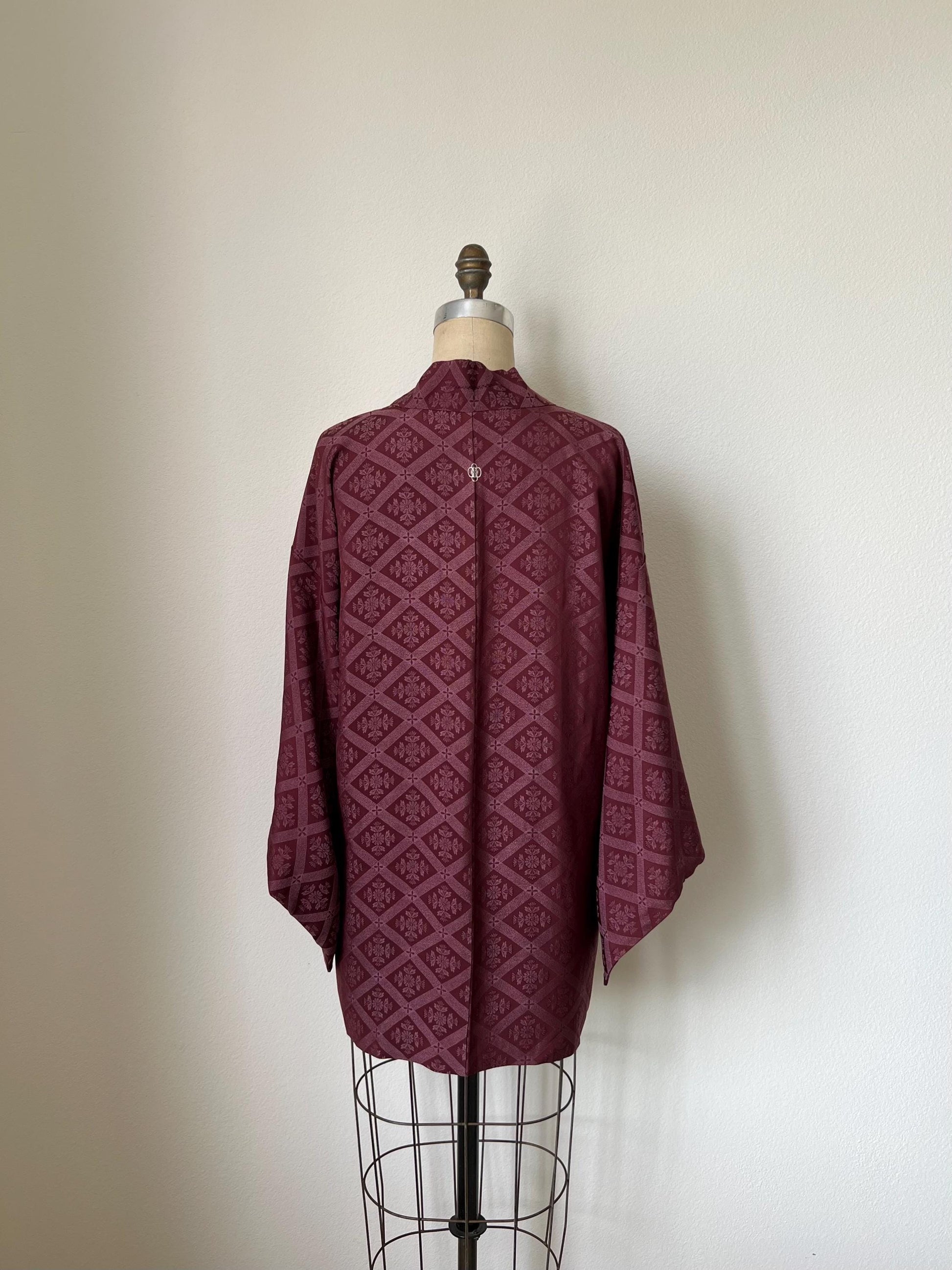 Antique Burgundy Silk Haori