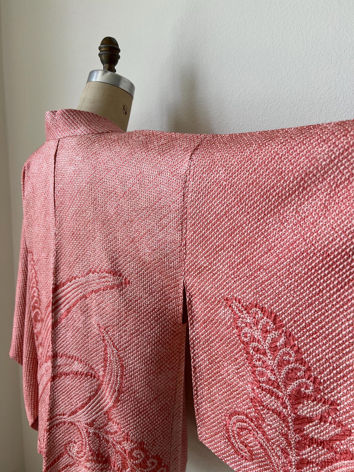 Antique Pink Silk Shibori Haori