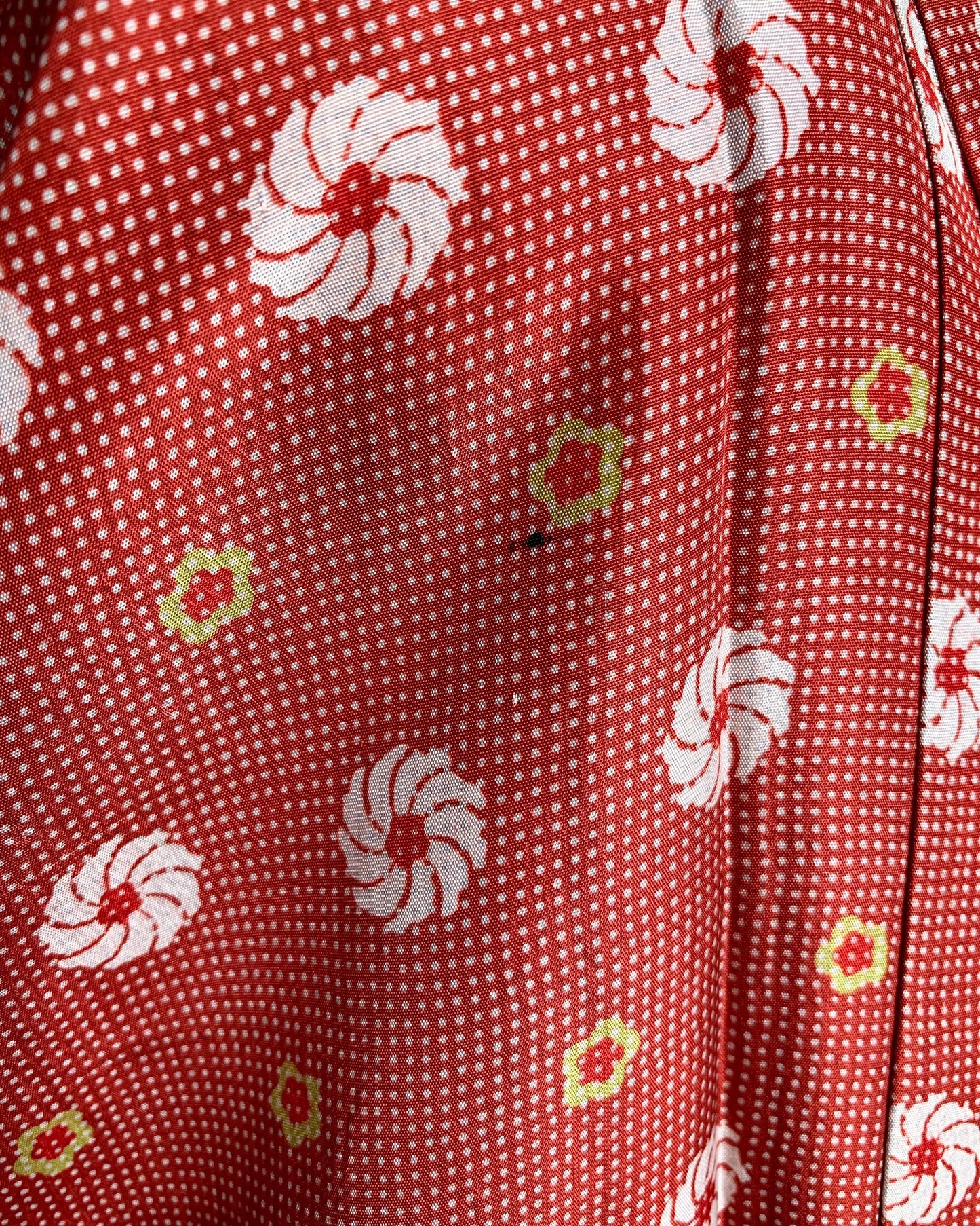 Antique 1920s Japanese silk kimono | Red | Polka-dot