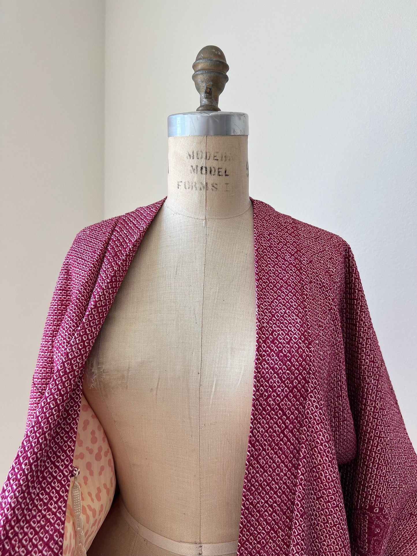 Antique silk kimono | 1920s kimono | Japanese kimono | Haori | Purple shibori