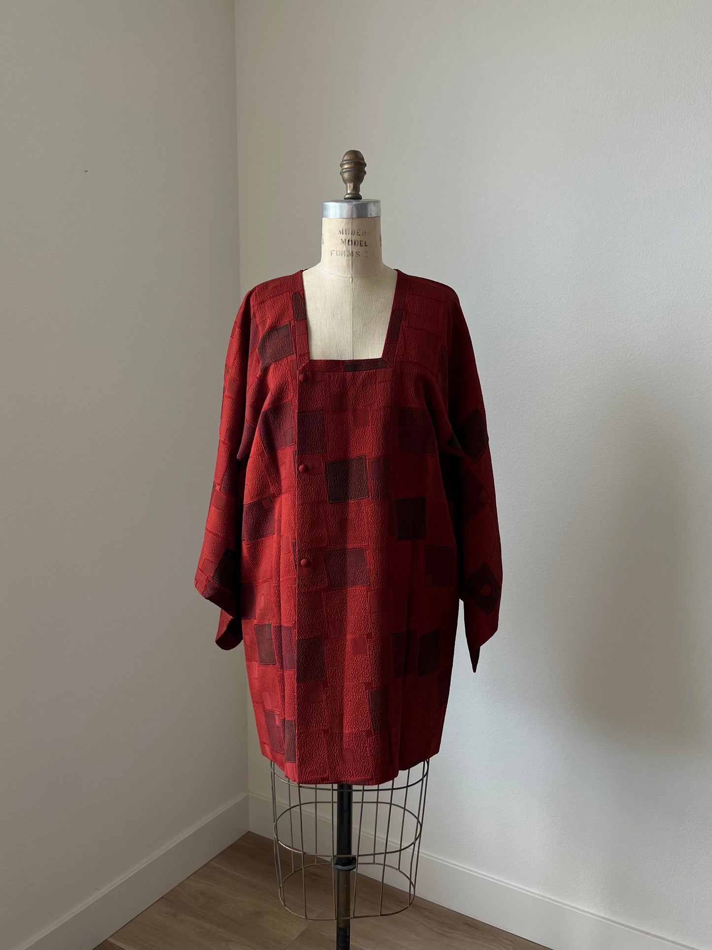 Jacket Vintage Silk Kimono Robe Japanese Brown Jacket For Vintage Lover Gift Vintage Kimono