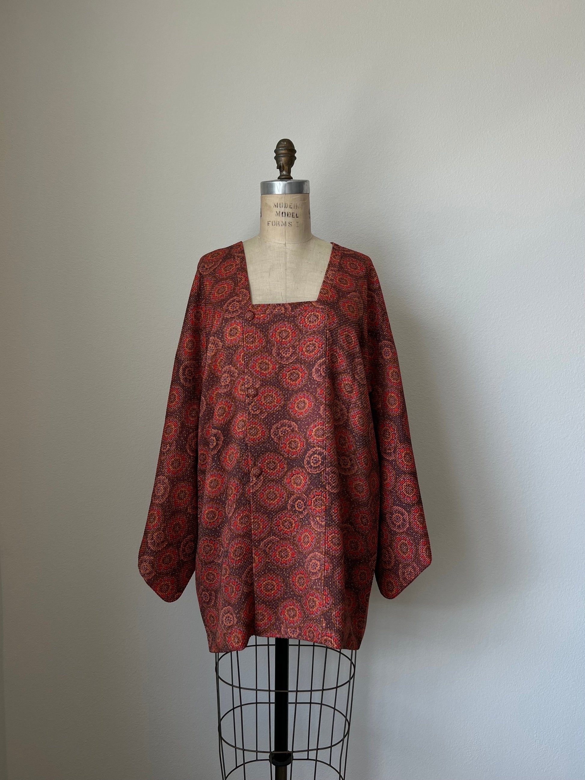 Jacket Vintage Silk Kimono Robe Japanese Tie dye Jacket For Vintage Lover Gift Vintage Kimono
