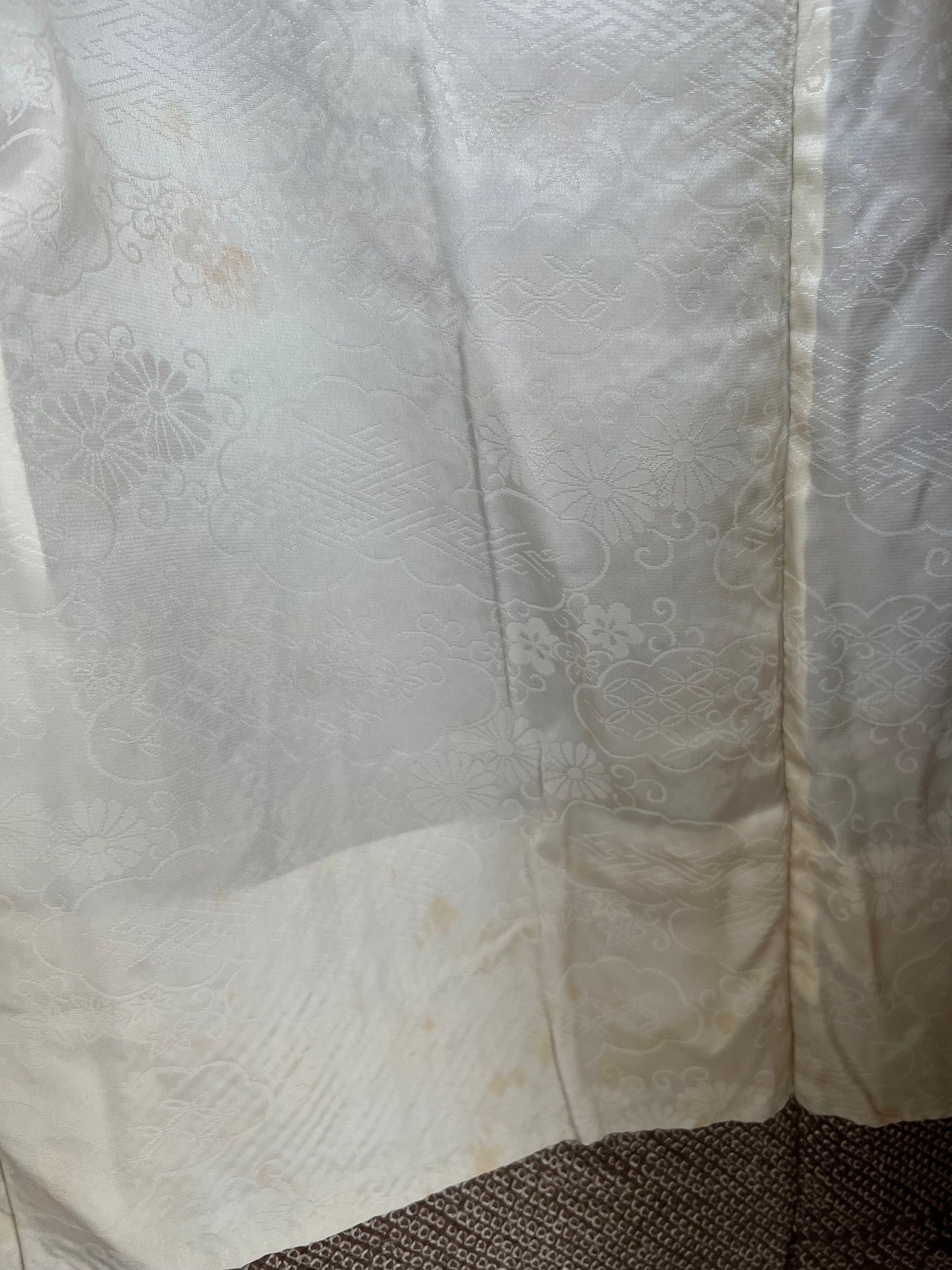 Vintage Haori Jacket Brown Silk Kimono Japanese Jacket Shibori Vintage kimono Gray Tie Dyed Jacket