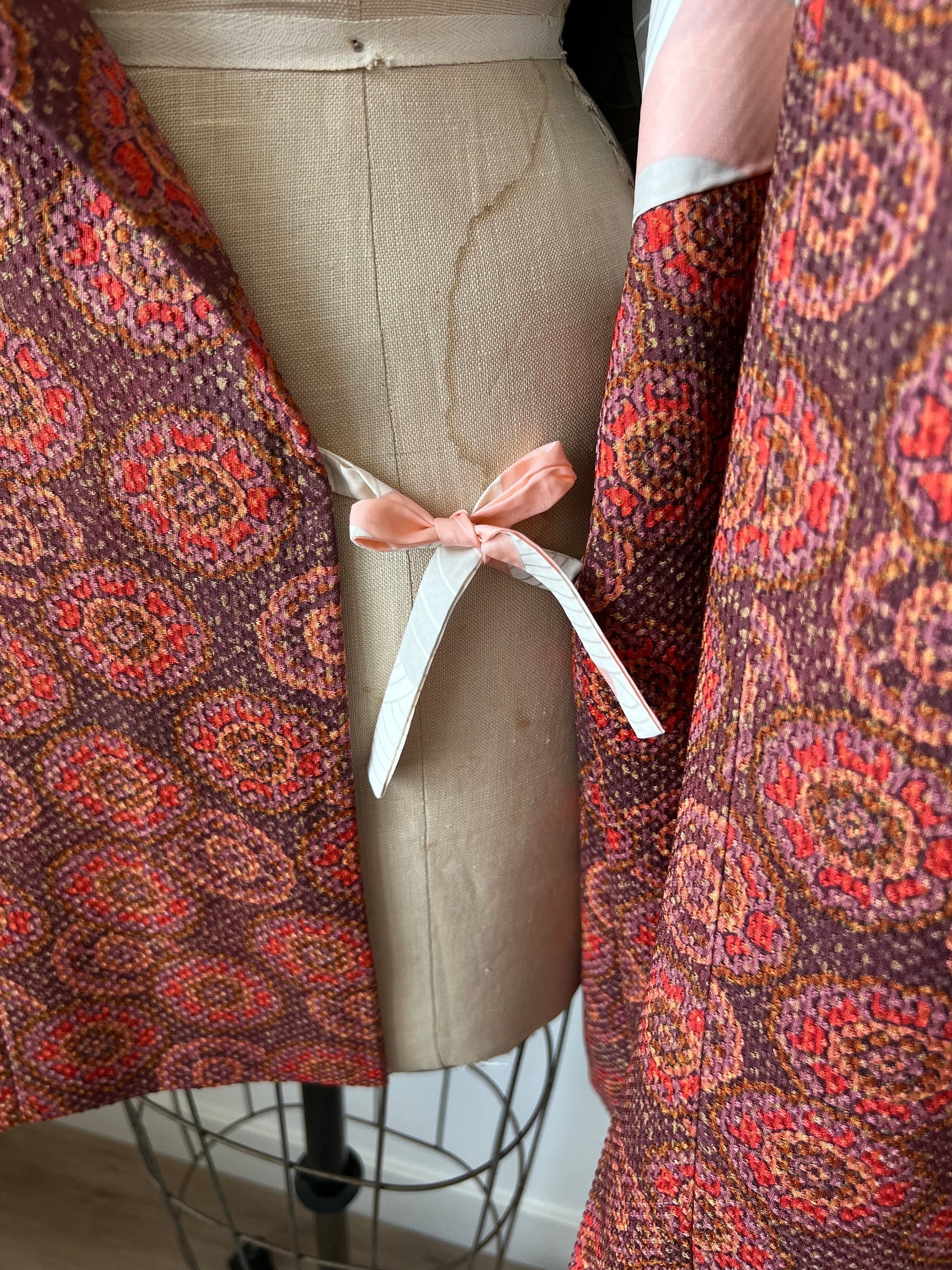 Jacket Vintage Silk Kimono Robe Japanese Tie dye Jacket For Vintage Lover Gift Vintage Kimono