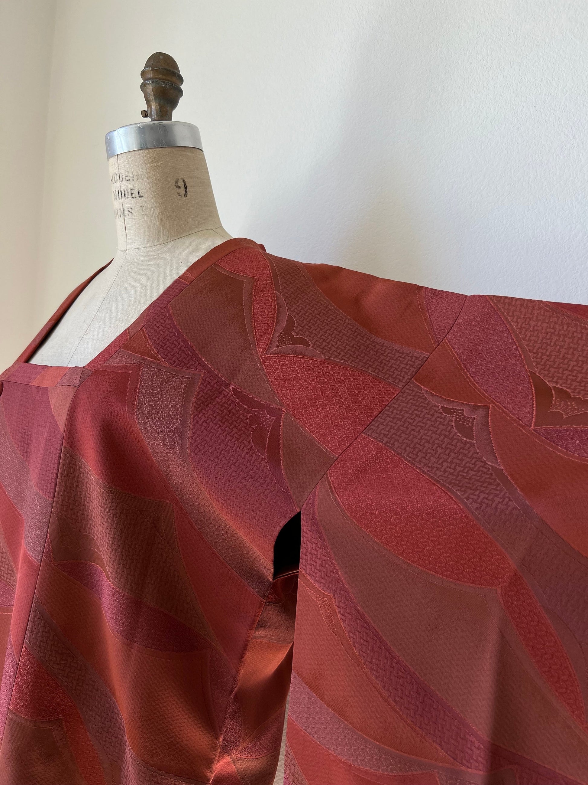 Vintage Japanese Silk Michiyuki | Kimono Jacket | Dusty Pink, Peach & Orange